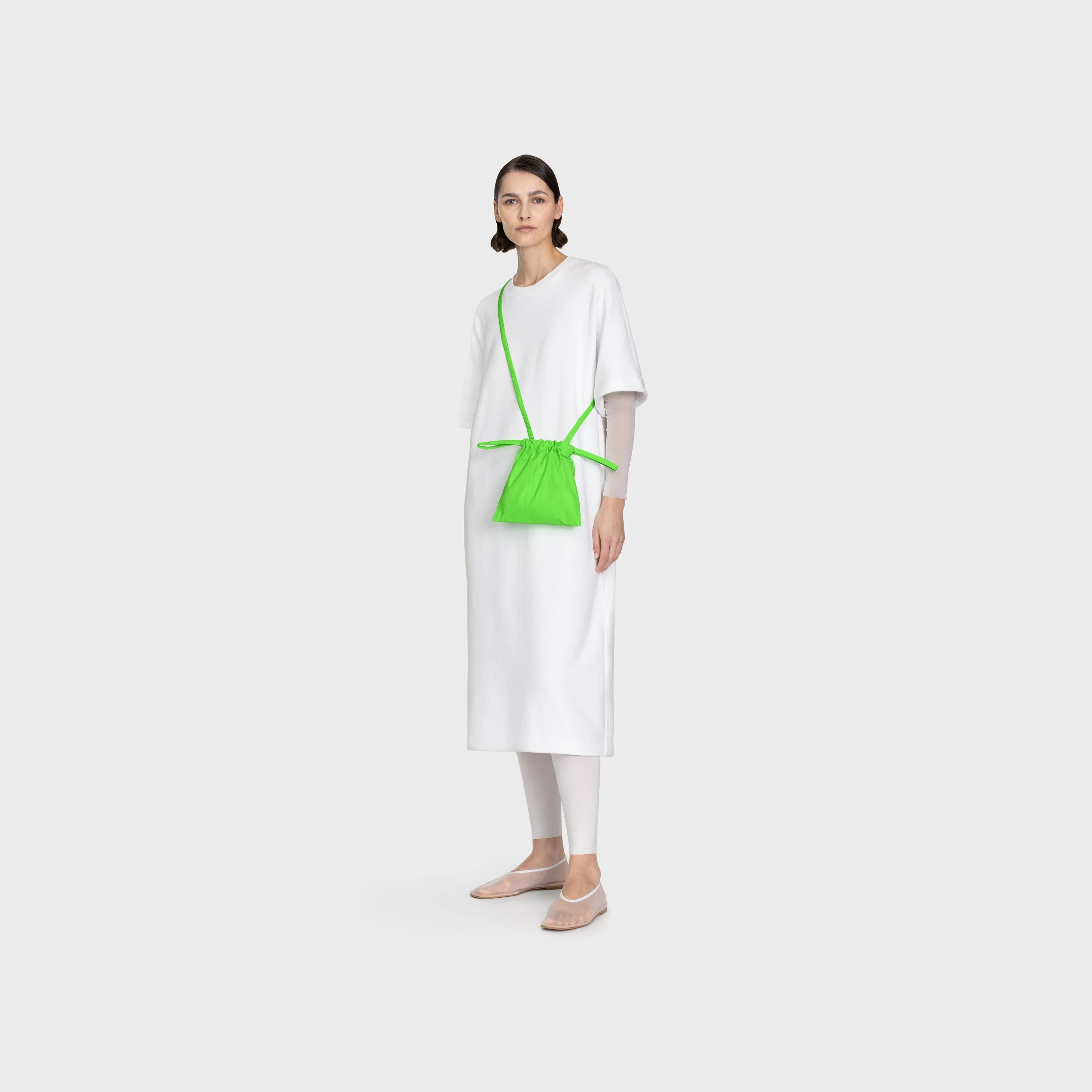 Day-Curious Drawstring Bag With Strap XS neon green