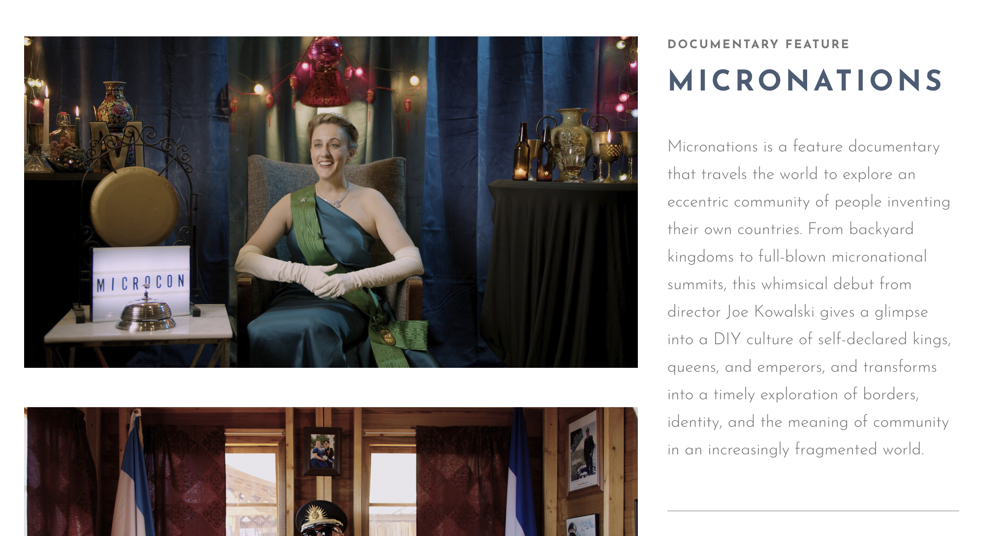 MICRONATIONS - RHODE ISLAND PREMIERE AT MYSTIC FILM FESTIVAL