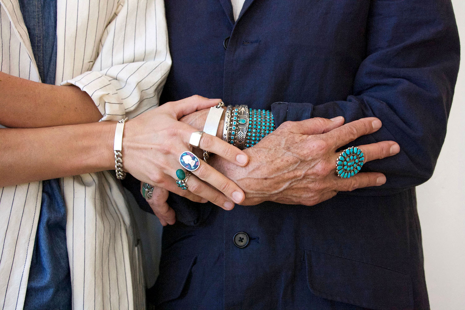 The impeccably adorned hands Crystal and Bonnie Flynt of Bon.