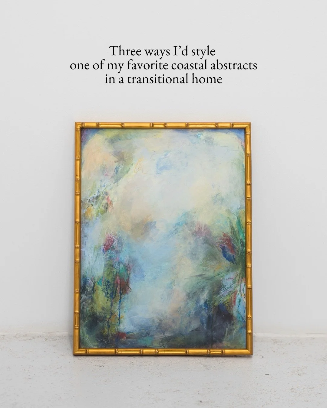 II know how hard it can be to visualize a painting in your home. Even if you love it, it&rsquo;s not always easy to picture scale, placement or how it will actually feel on your wall.

That&rsquo;s exactly why I styled &ldquo;Slow Days, Salt Air&rdqu