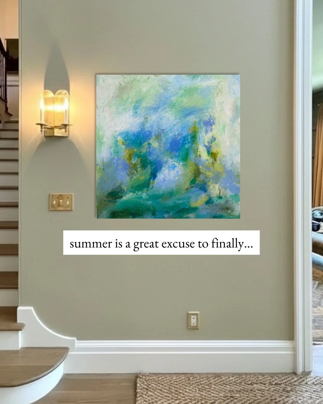 IMO the difference between &ldquo;almost done&rdquo; and &ldquo;done&rdquo; is usually the art 👀 so why not use summer as an excuse to finally finish the room??

&ldquo;Finding Emerald Lake&rdquo; was inspired by a family hike to Emerald Lake in the