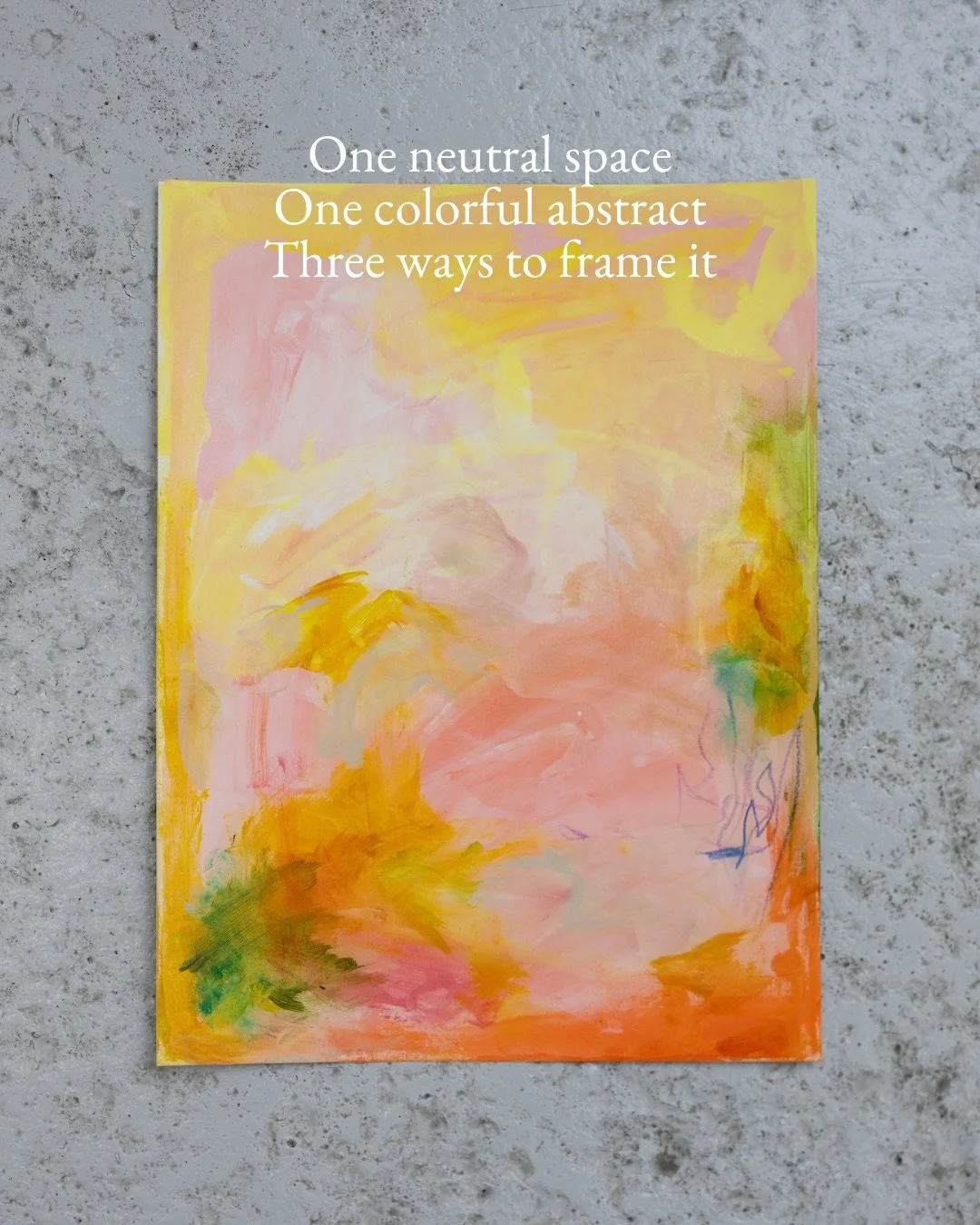 Proof that you can add vibrant color to a neutral space, and it still works. 🧡

You Put the Lime No. 2 is part of my Happy Hour Collection, which I created to capture the fun, relaxed energy of summer happy hours. Each original abstract painting is 