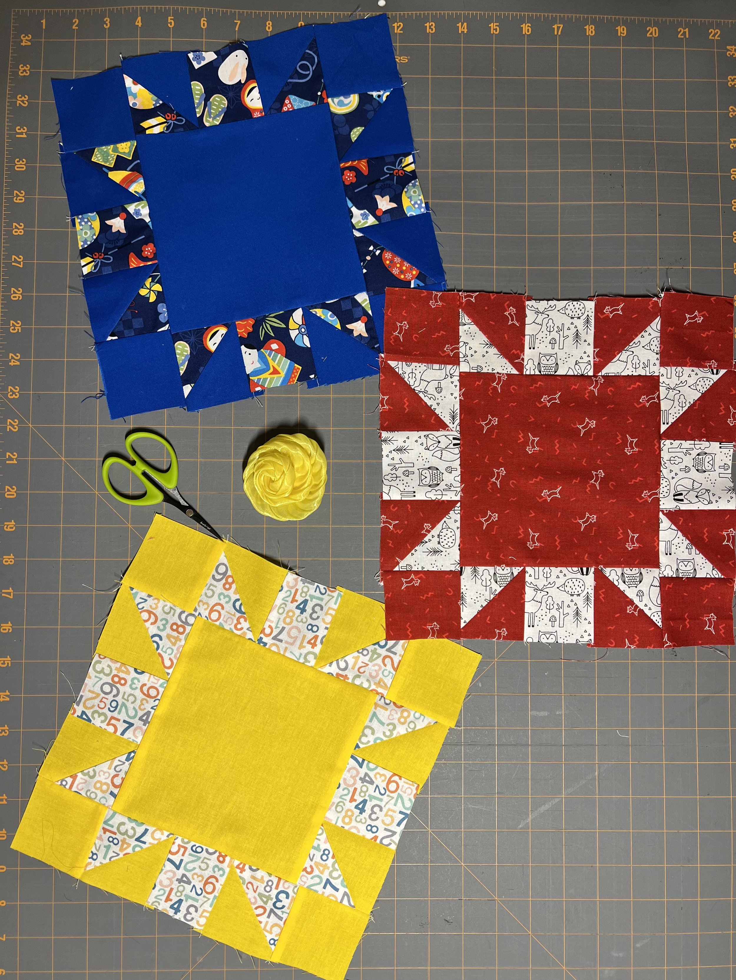 Square in a Square Quilt block tutorial by Amy Smart
