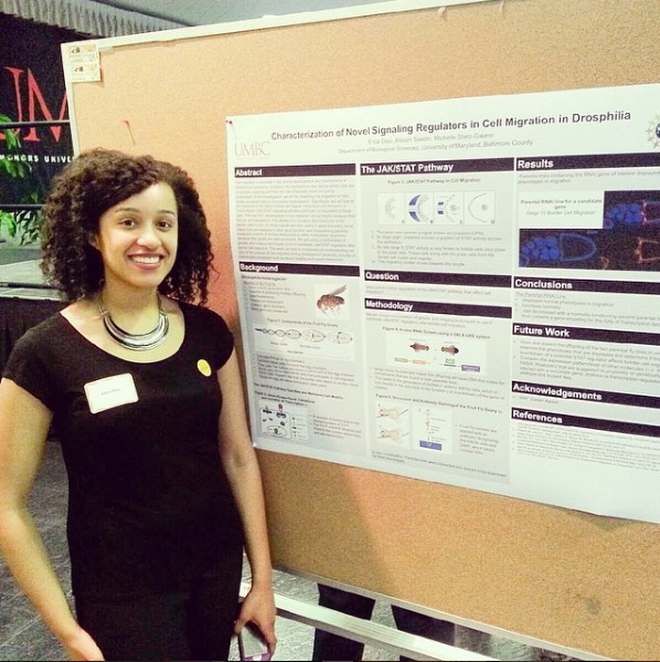 Presenting at UMBC's Annual Undergraduate Research and Creative Achievement Day, 2014.