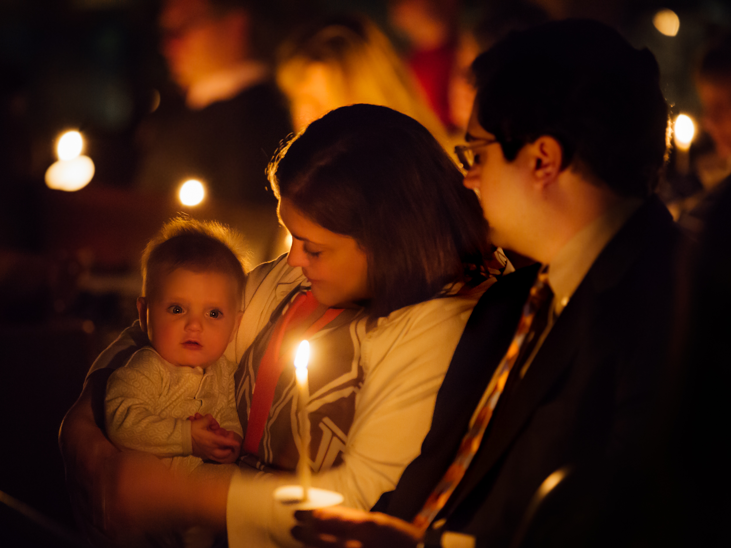 Seattle, St. Paul's Episcopal Church with candle light
