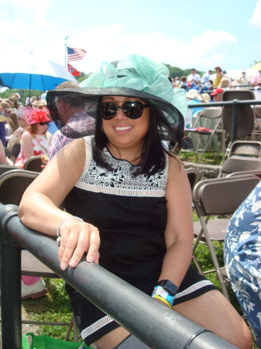 Steeplechase Black & Turquoise Hat.JPG