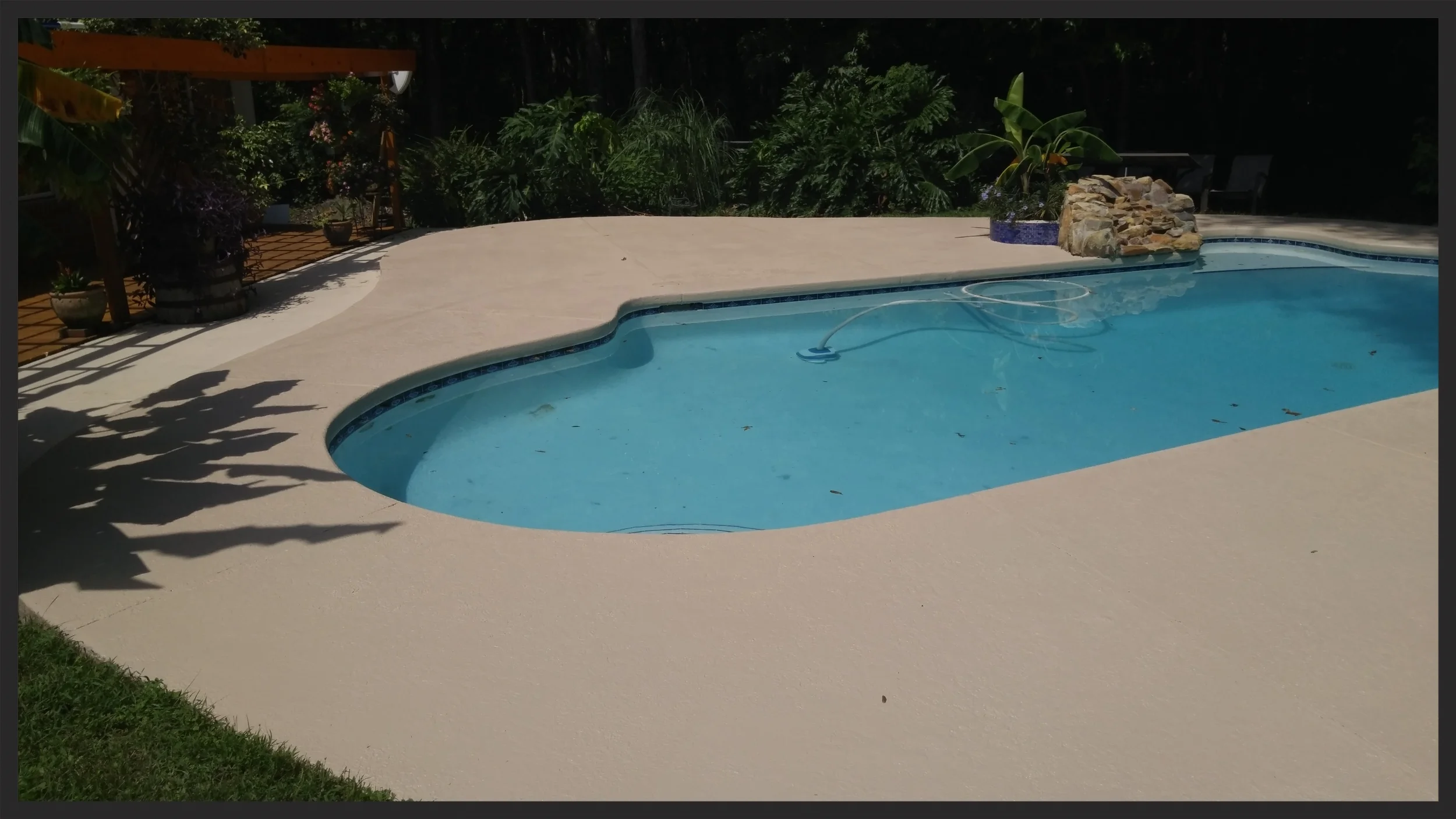 custom pool deck staining