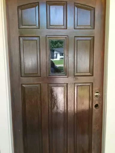 custom door stained.