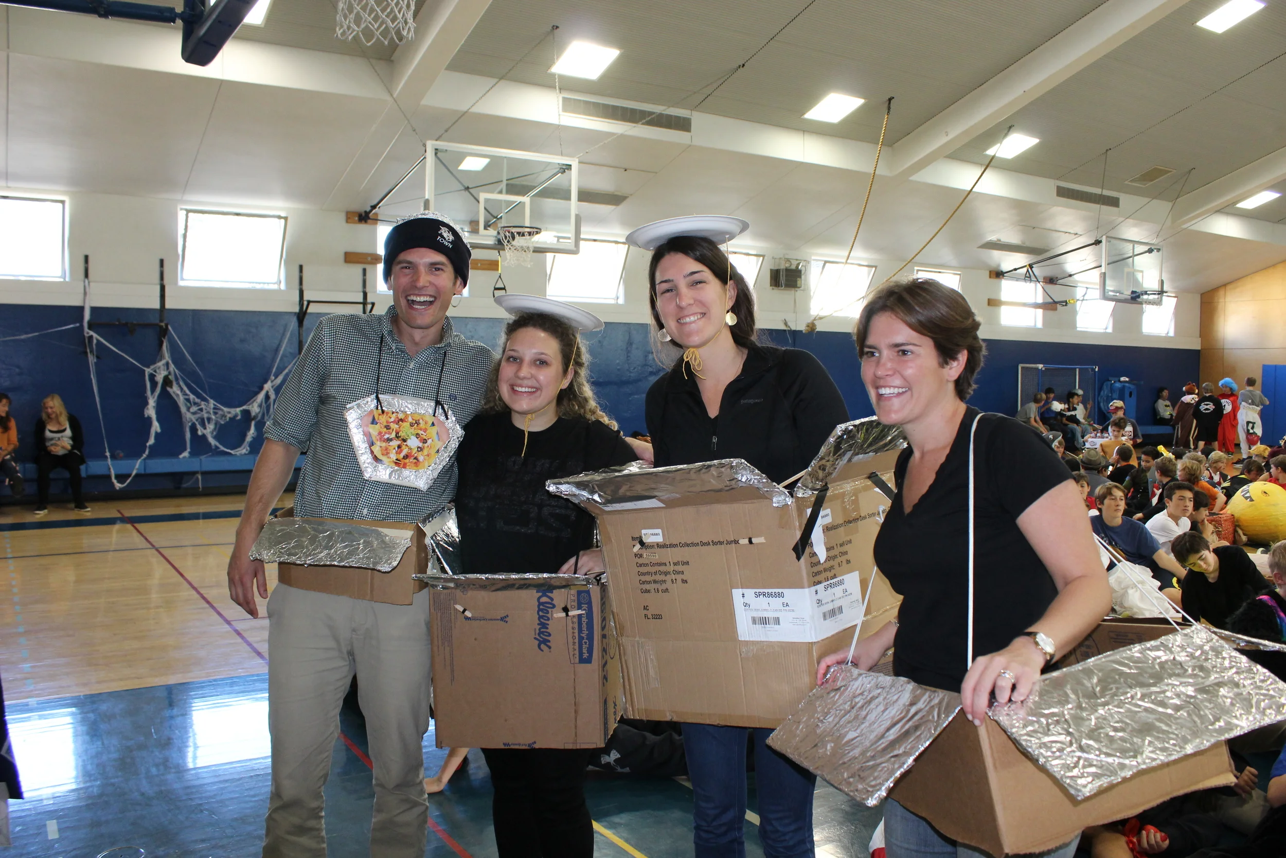 3rd grade teachers dressed up as solar ovens for our Halloween parade. They won the "Best Group"