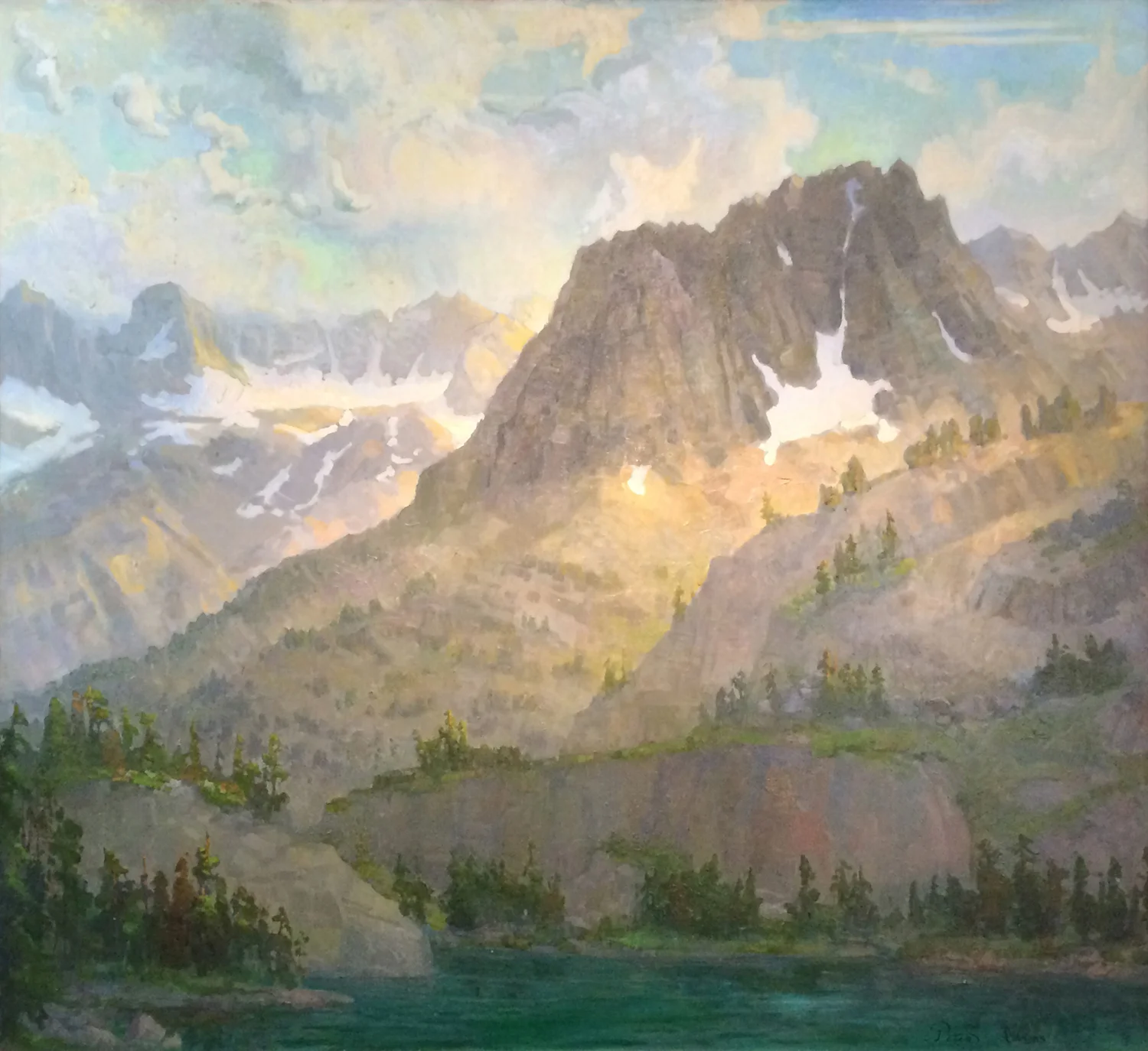 <i>Sierra Grandeur; 5th Lake View of Mt. Robinson and Palisade Glacier</i>