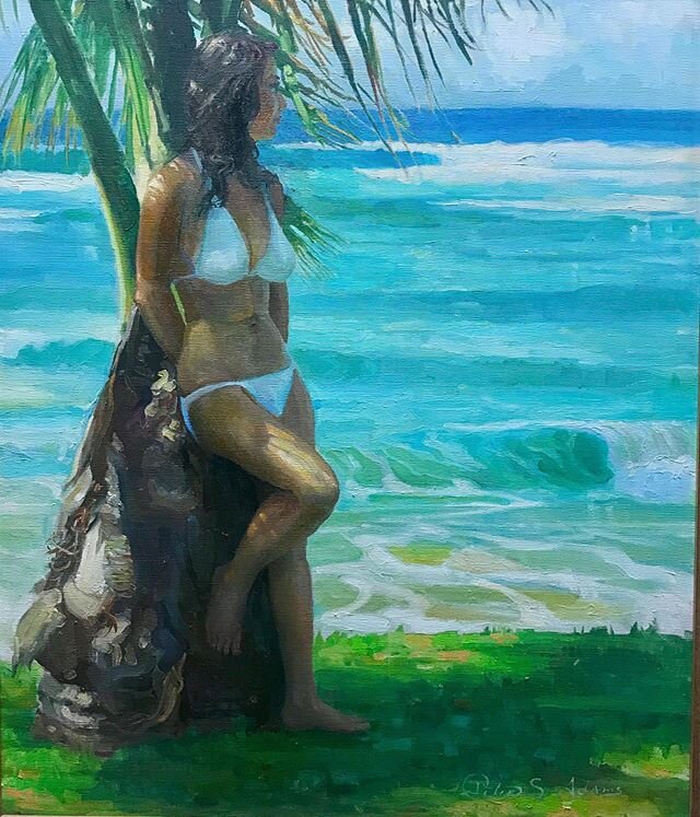 Just right now finishing up this portrait 
Remembering Summer
Portrait at Kihei Beach, Maui
Oil/canvas 30&rdquo;x 24&rdquo;