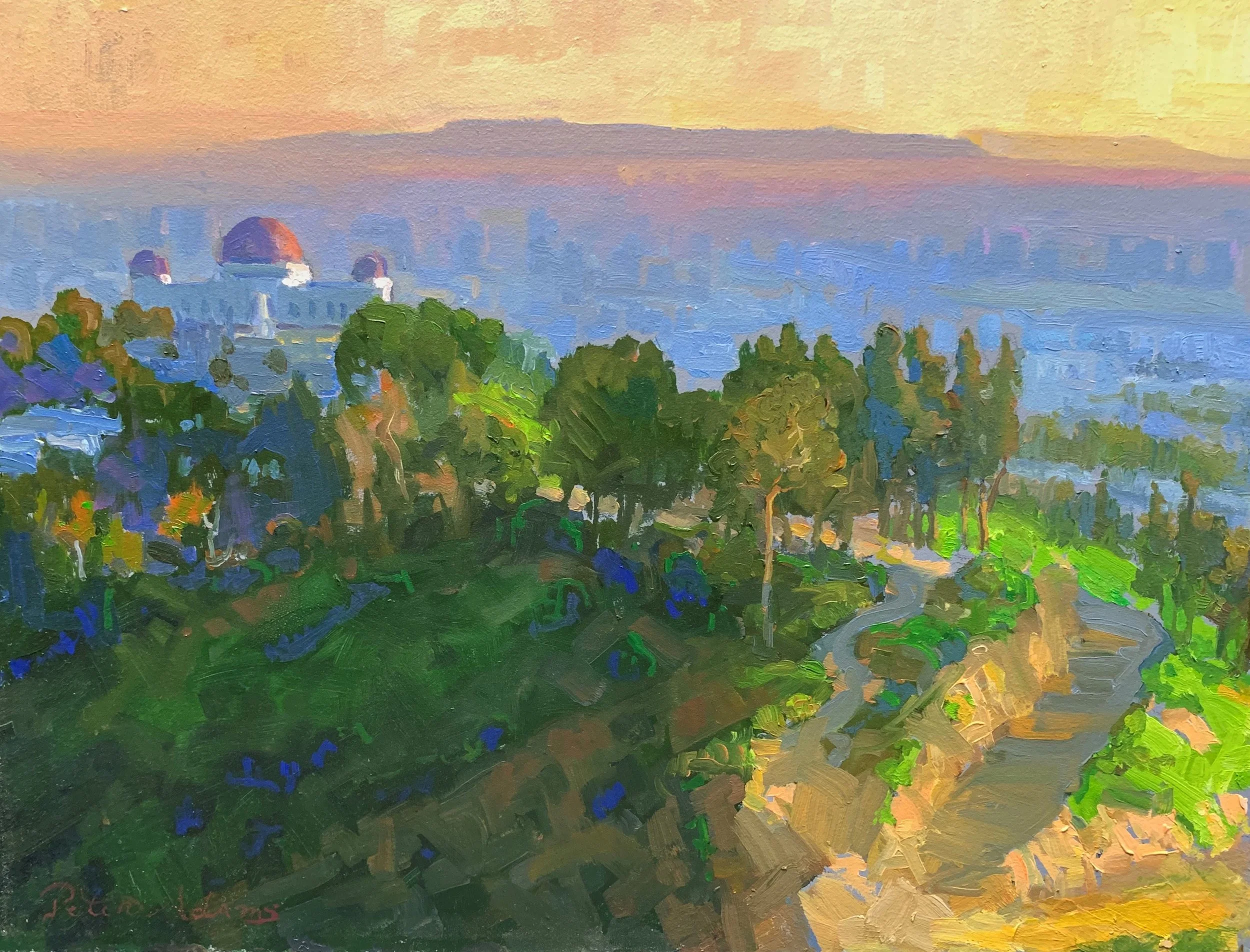 Griffith Park Observatory Overlooking Los Angeles, Palos Verdes and Catalina