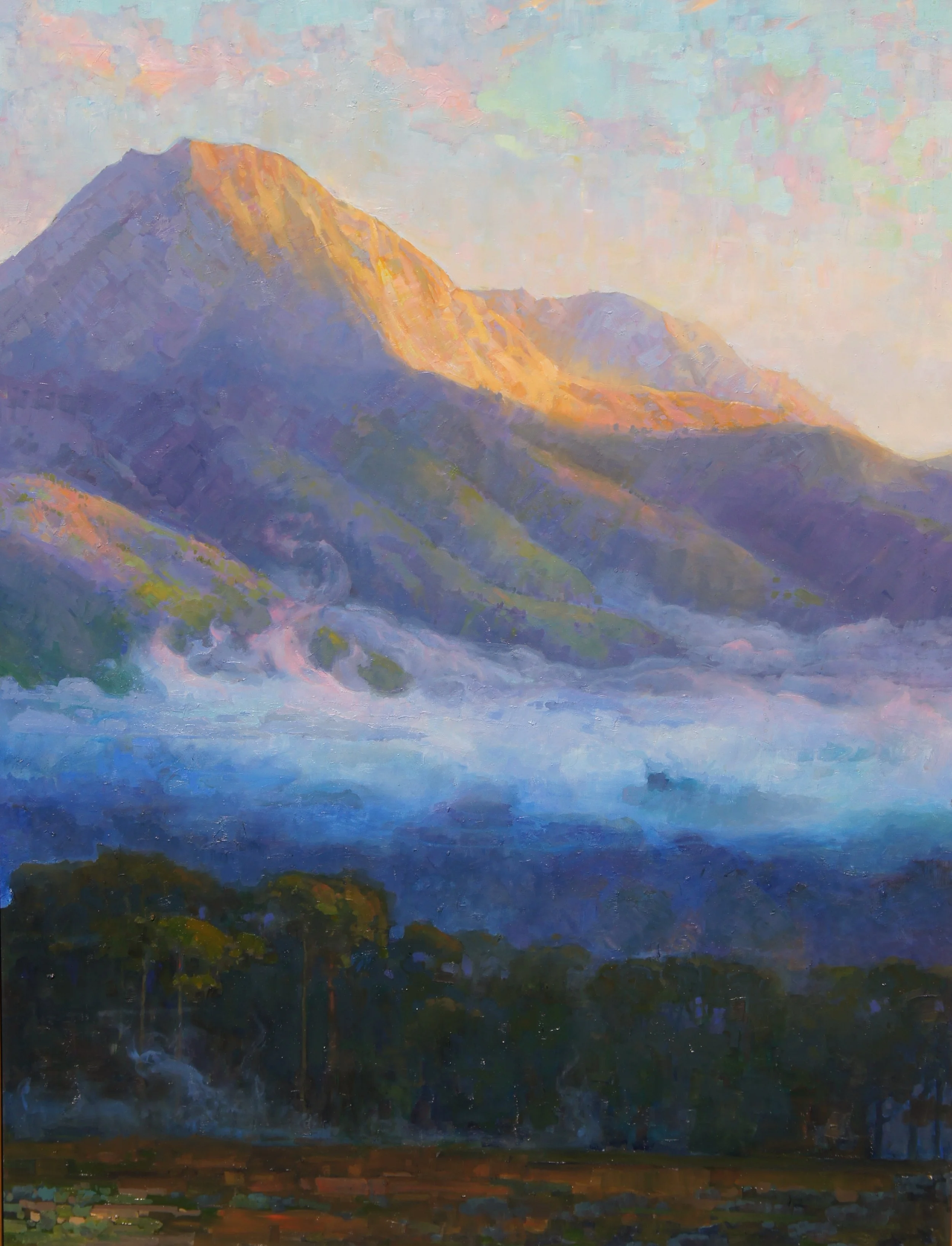 Morning Clouds Hovering Below Mount Blanca; Trinchera Ranch, Colorado