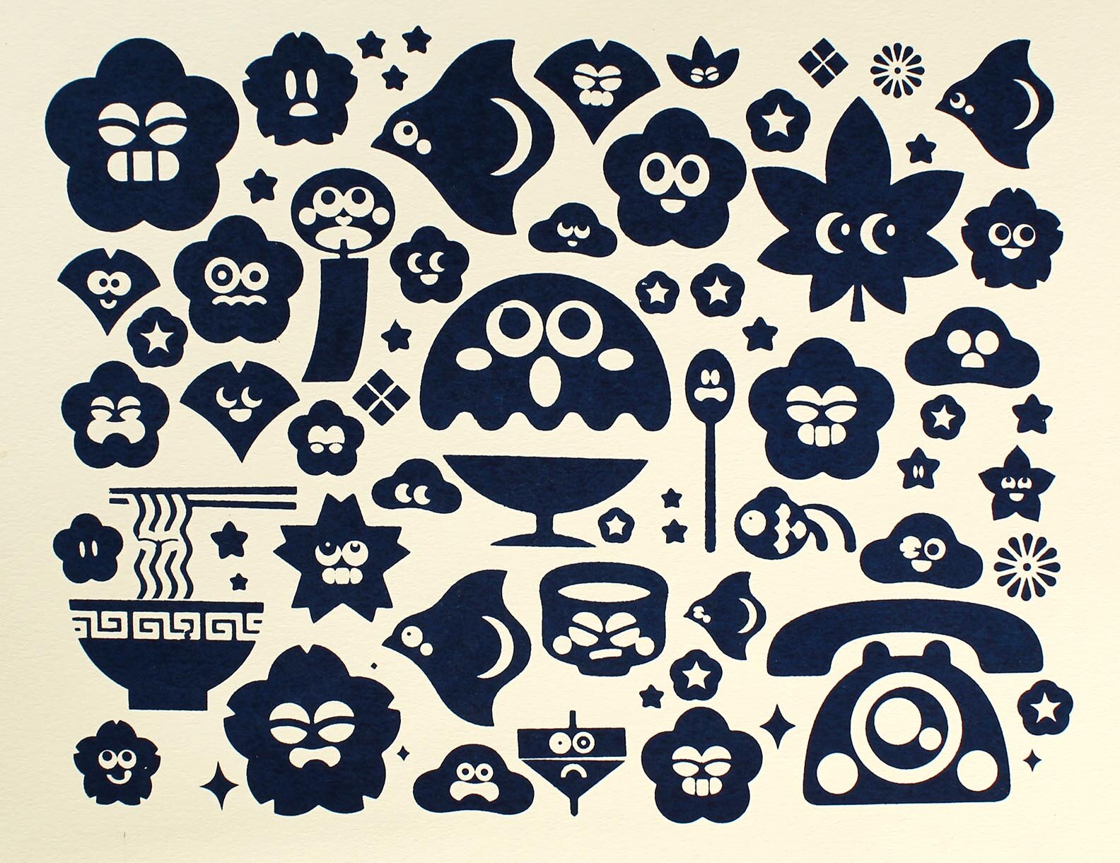 Japanese Characters Collage