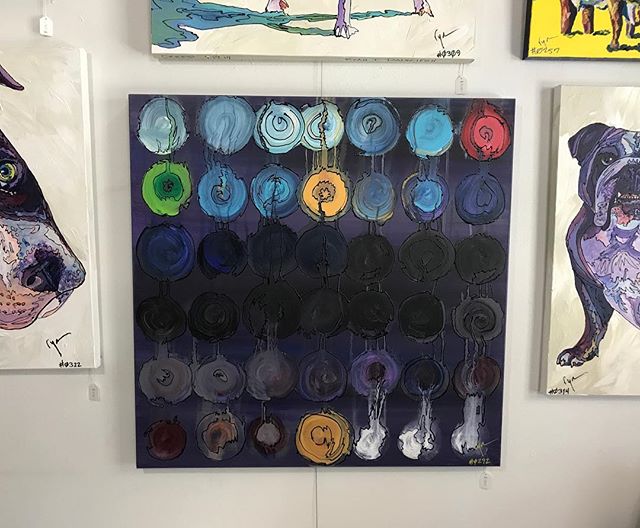 My cousin @lilytutt and my sister @lisajill21 both asked me to share this piece with the story behind it. So...
.
.
“Biography” measures 36”x36” and was painted last summer as part of a local abstract show. I painted this piece when I was 42 years old and each circle represents a year of my life starting in the bottom right corner and working left and up. The first three years of my life are white and ghostly as I don’t remember much from them. It was in the 4th year of my life I put my faith in Jesus. Thus the reflective gold paint. But life after that was muddy and messy for me. By the time I was 15 I was in a dark period of depression that really lasted for ten years. In my 25th year of life I slowly worked my way out of that depression with the help of friends and the grace of God. Subtle hints of blue can now be seen in the black. 29-31 were good years and life returned to this tired body. In my 32nd year of life I met and married @mdalgliesh (she’s the yellow circle). I’ve always thought she looked great in yellow. In my 35th year of life My first son was born (he’s the green circle). In my 36th year of life my second son was born (h s the red circle). Now life moves on with joy and vigor. Each precious year laying the foundation for what follows, each year bleeding into the next. This piece is available for $1000. .
.
.
.
.
.
#thisismylife #rtdalglieshfineart #depression #lifeisbeautiful #godisgood #faith #marriage #love #gethealthy #interiordesign #interiordecor #artforsale #artcollector #artcollection #biography #abstractart #abstractpainting #sanangelo