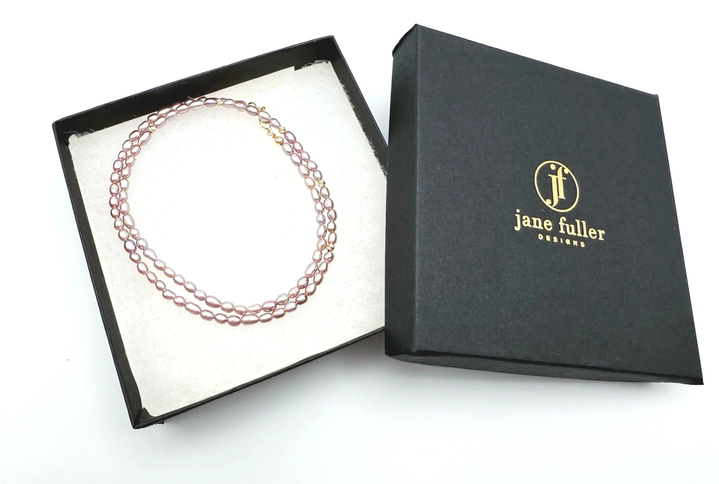 pearl necklace strand 14k solid gold gift for her