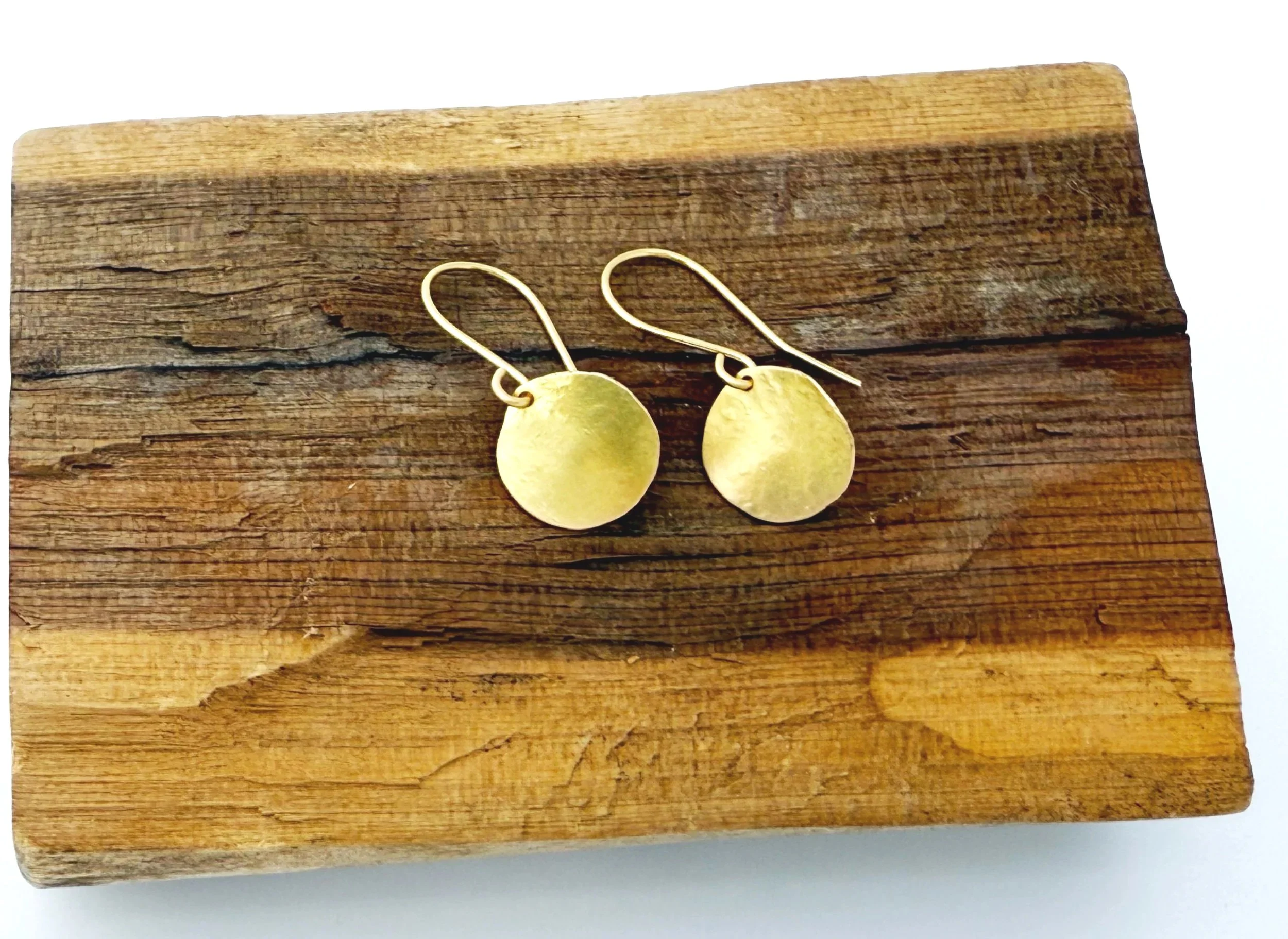 18k solid gold dangle earrings