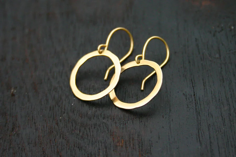 14k gold hoop earrings by Jane Fuller Designs