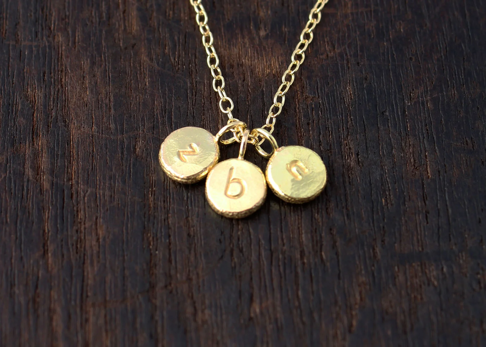 18k Gold initial necklace