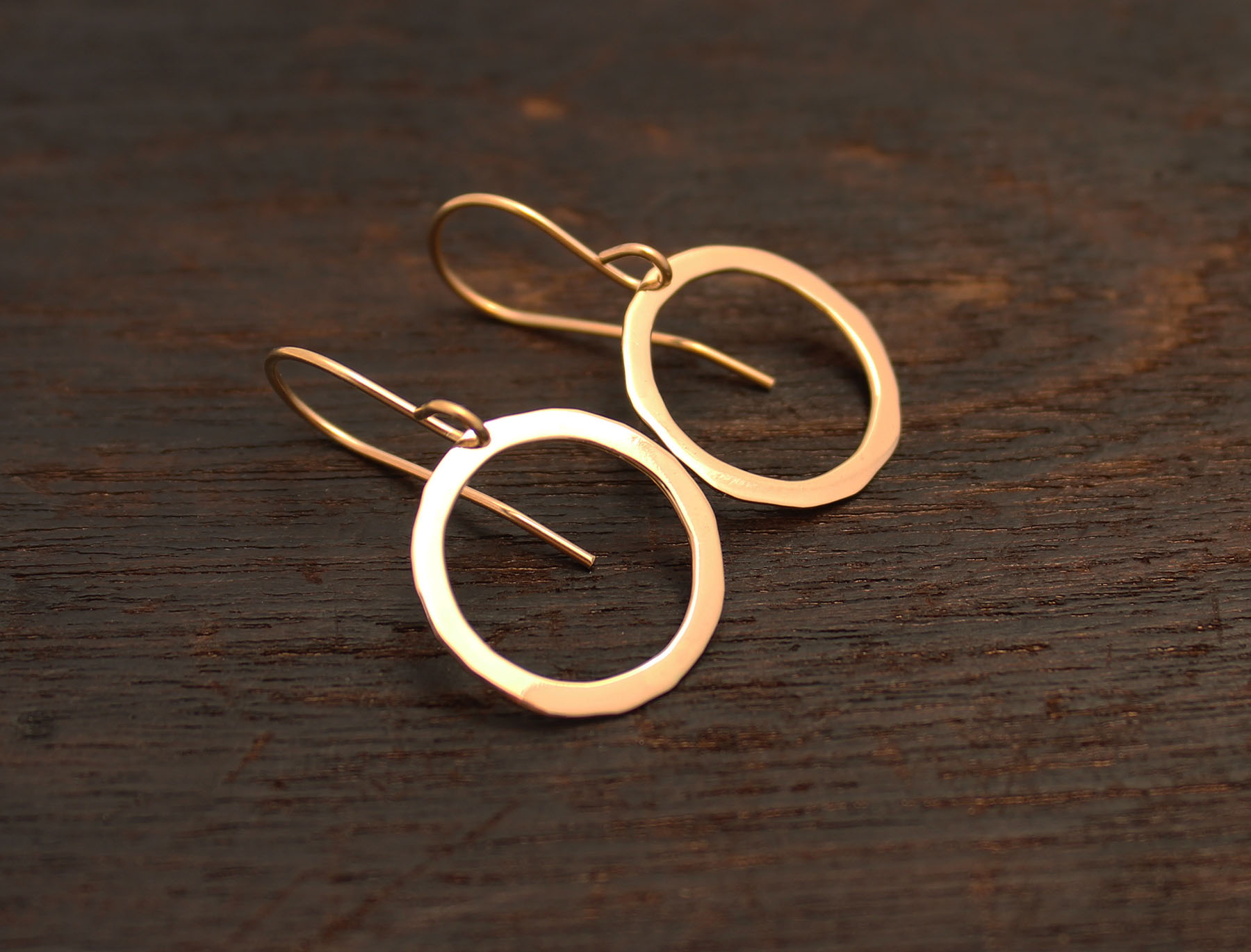 14k Solid Gold Hoop Earrings