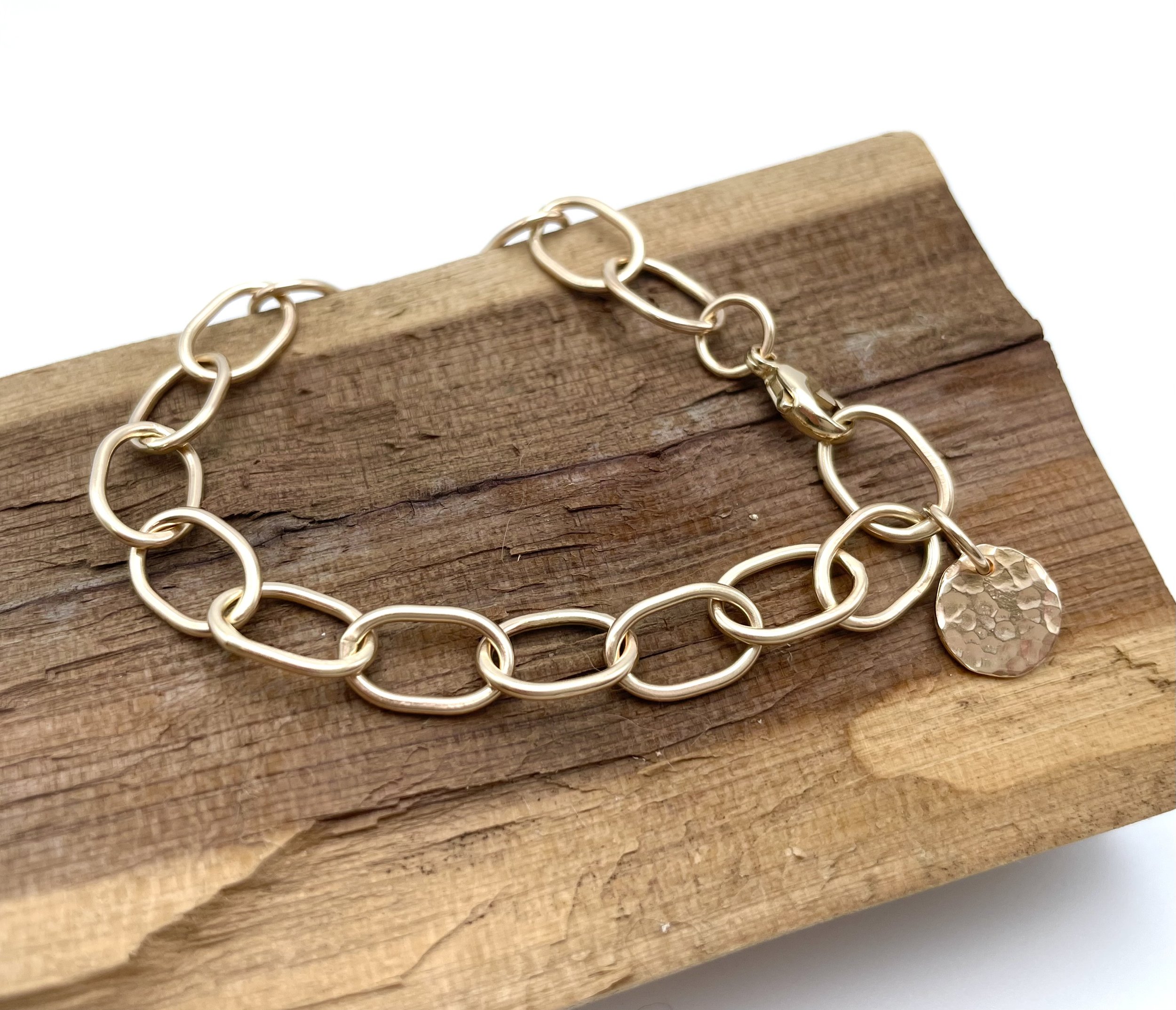 14k Solid Gold Link Bracelet