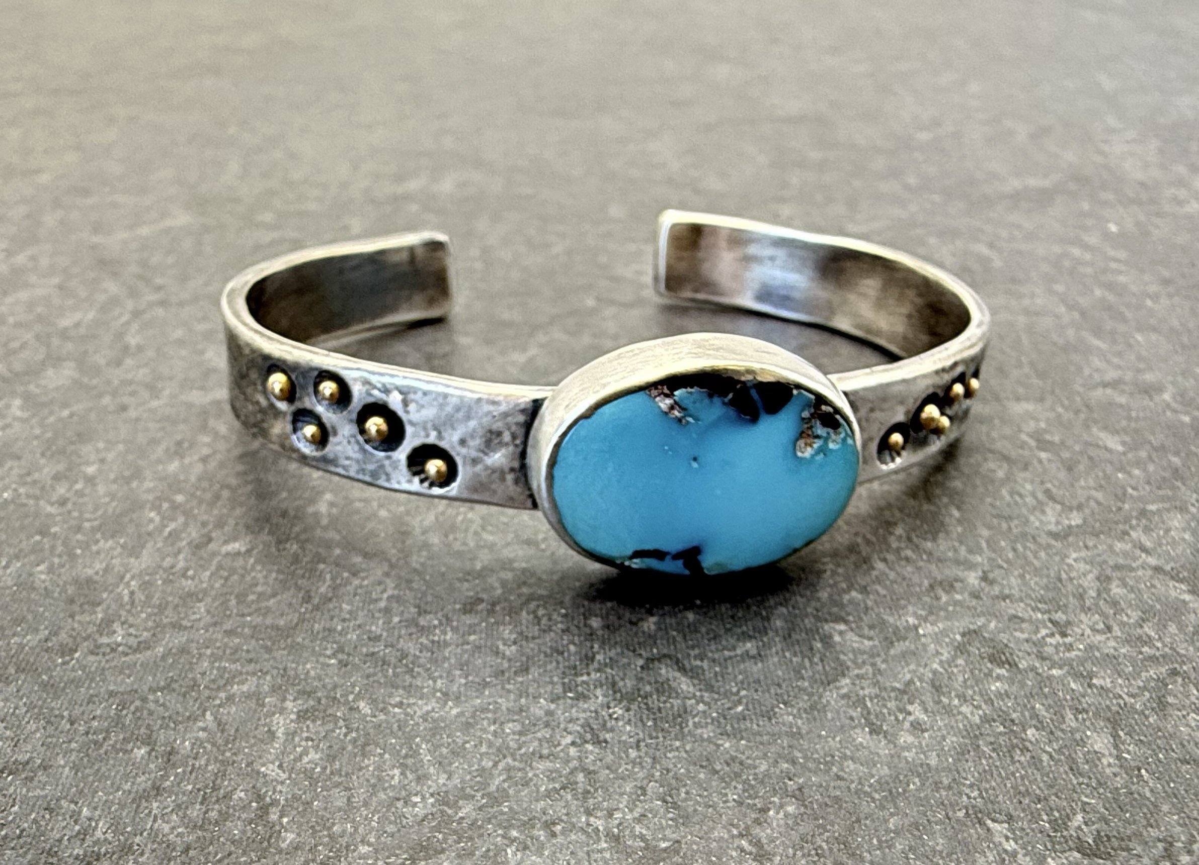 handmade american turquoise cuff bracelet