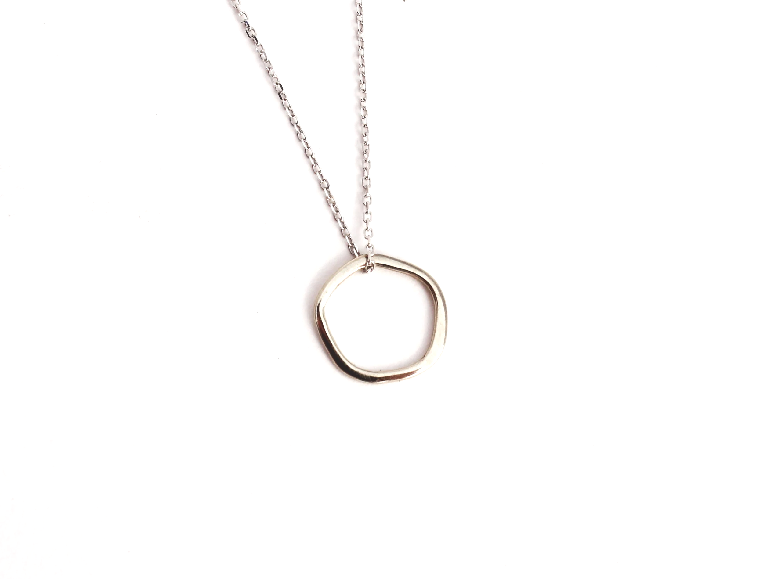 14k gold delicate everyday white gold necklace