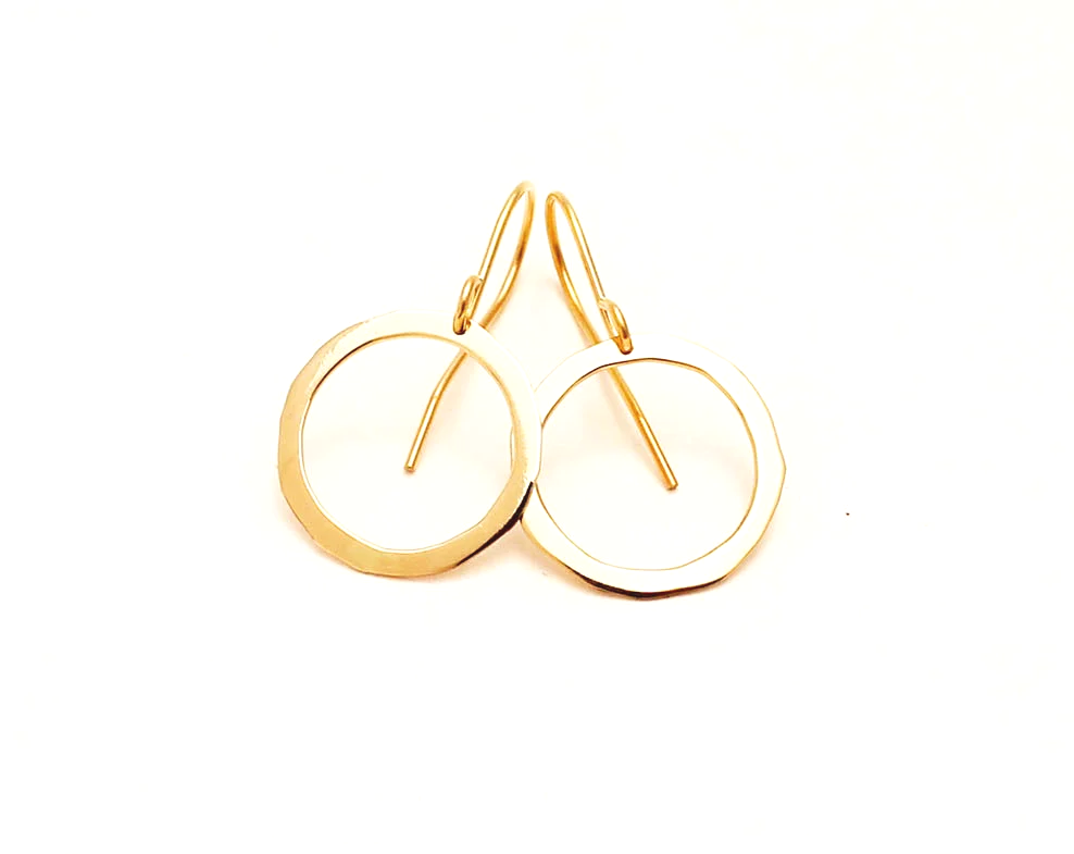 handmade artisan gold hoop earrings