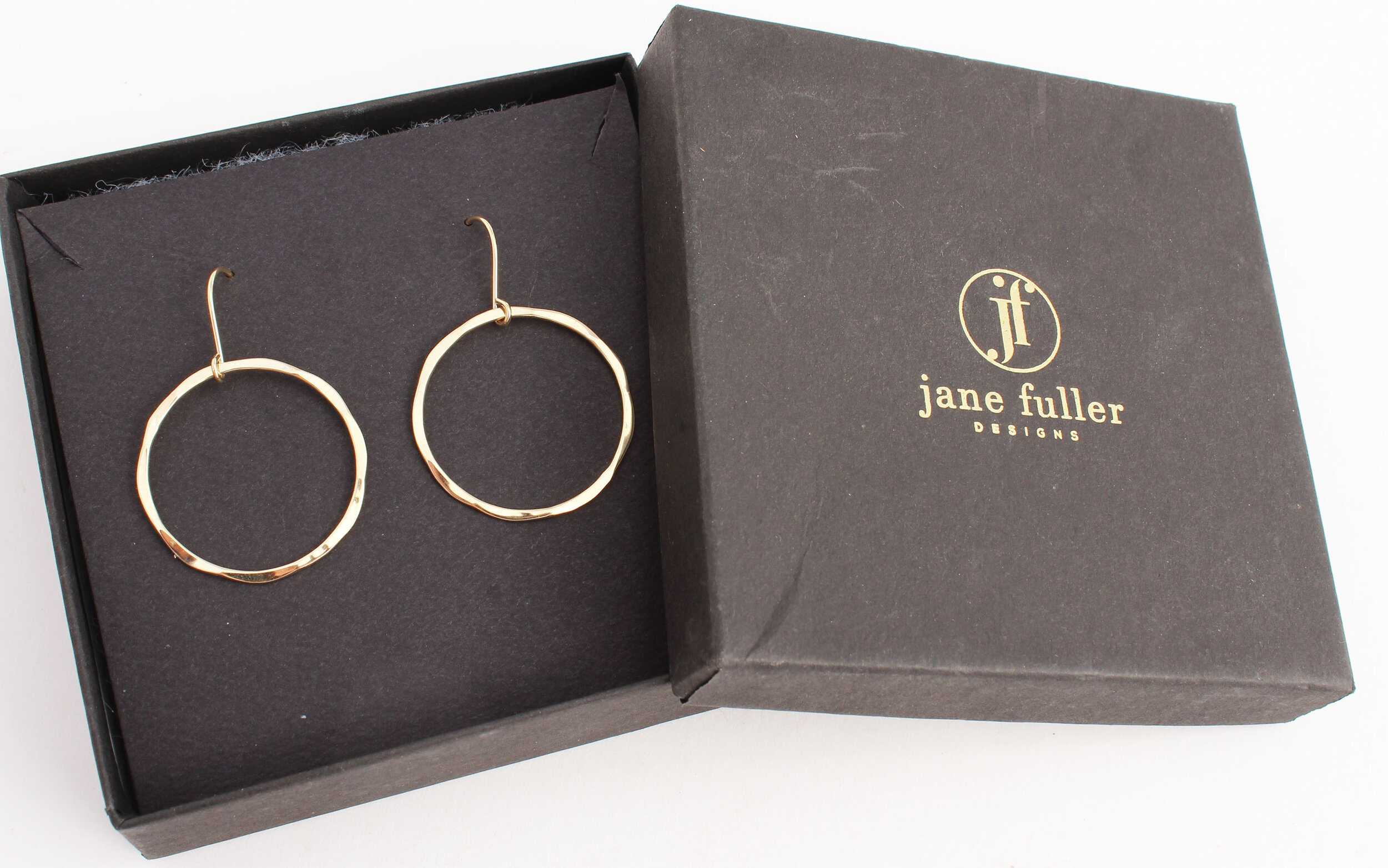 14k solid gold hoop earrings handmade