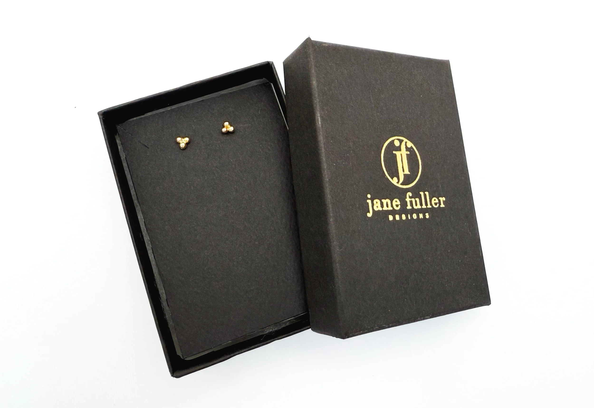 tiny solid gold stud earrings 14k