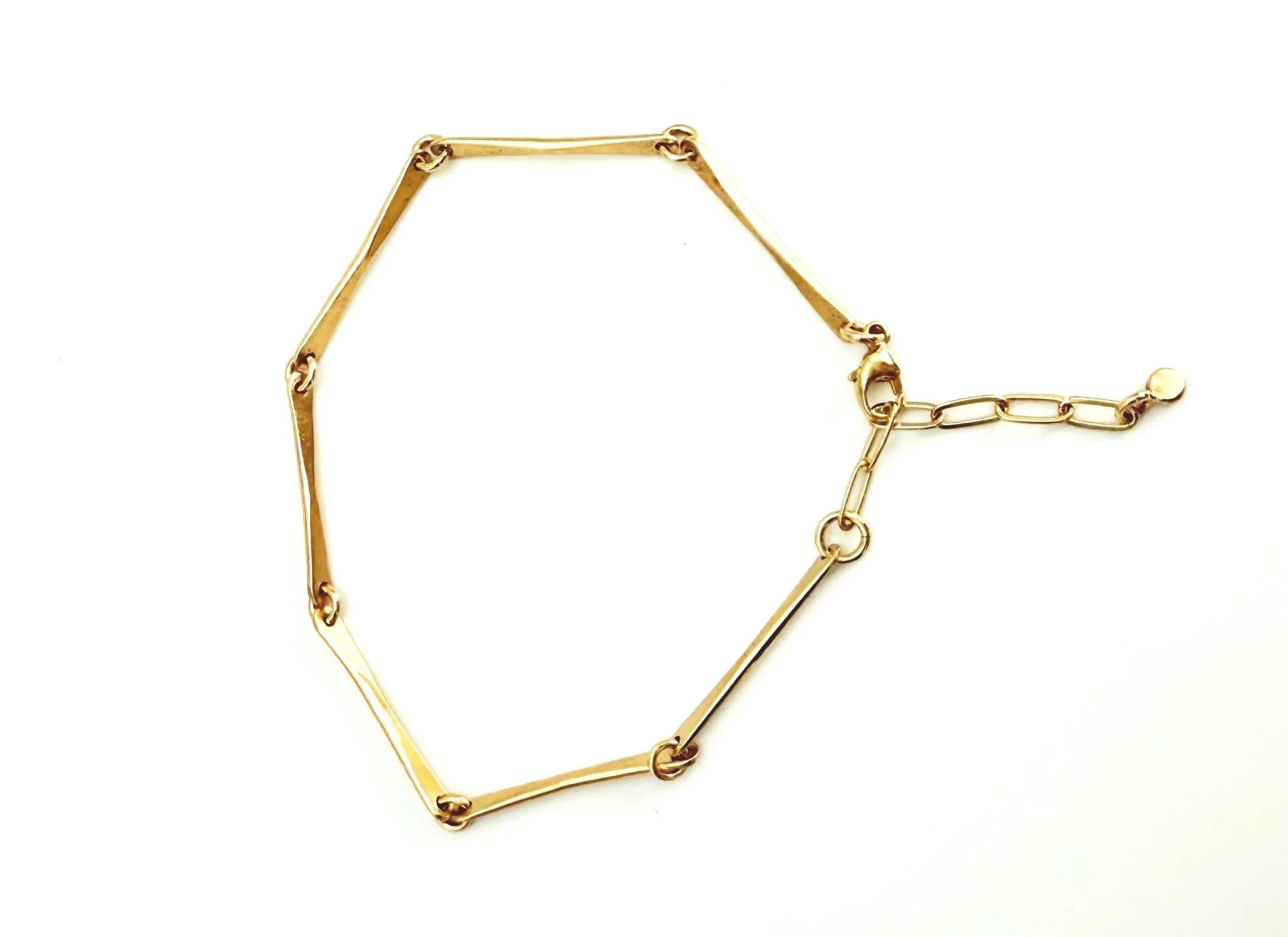 unique solid gold bracelet for layering