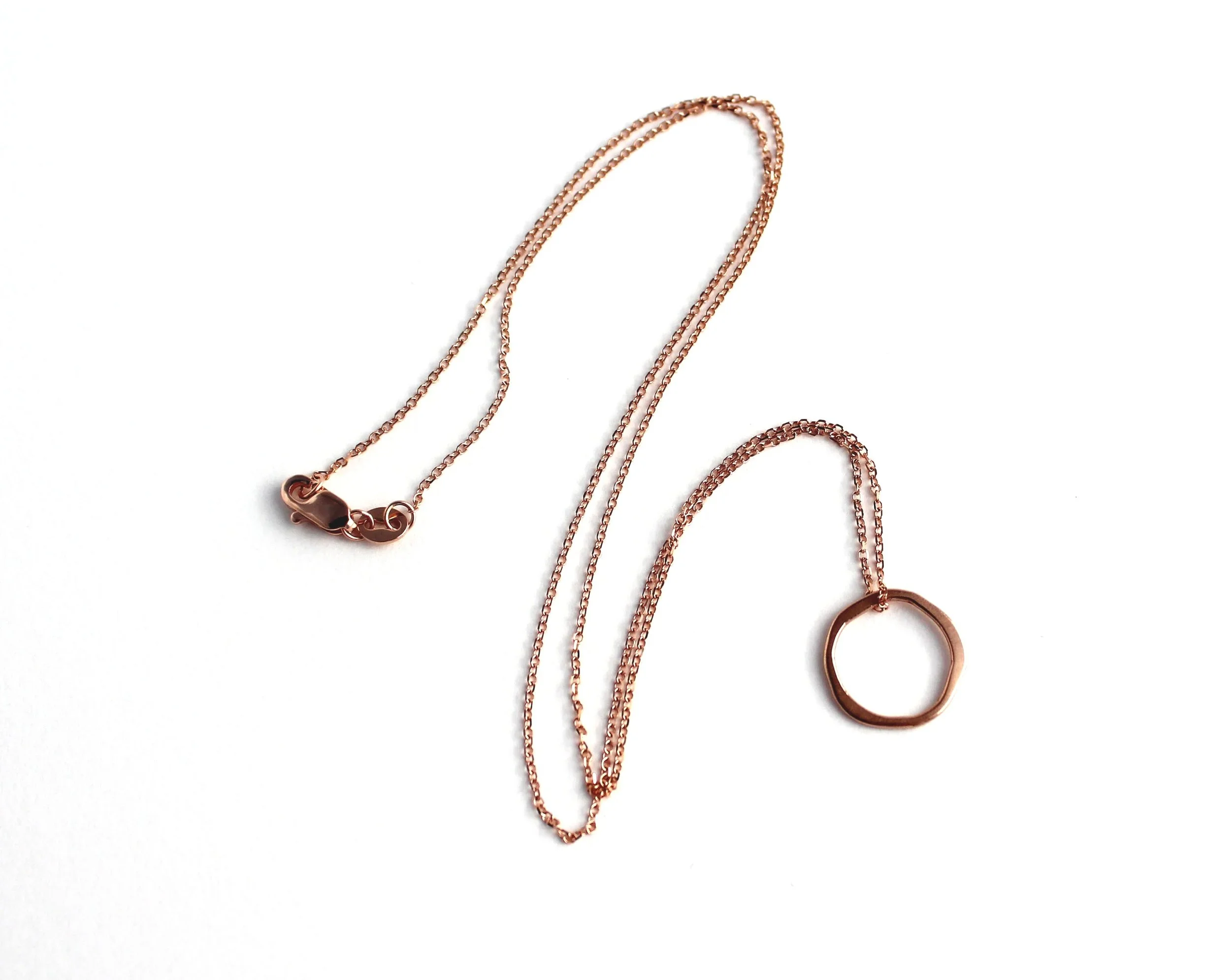 dainty rose gold necklace 14k