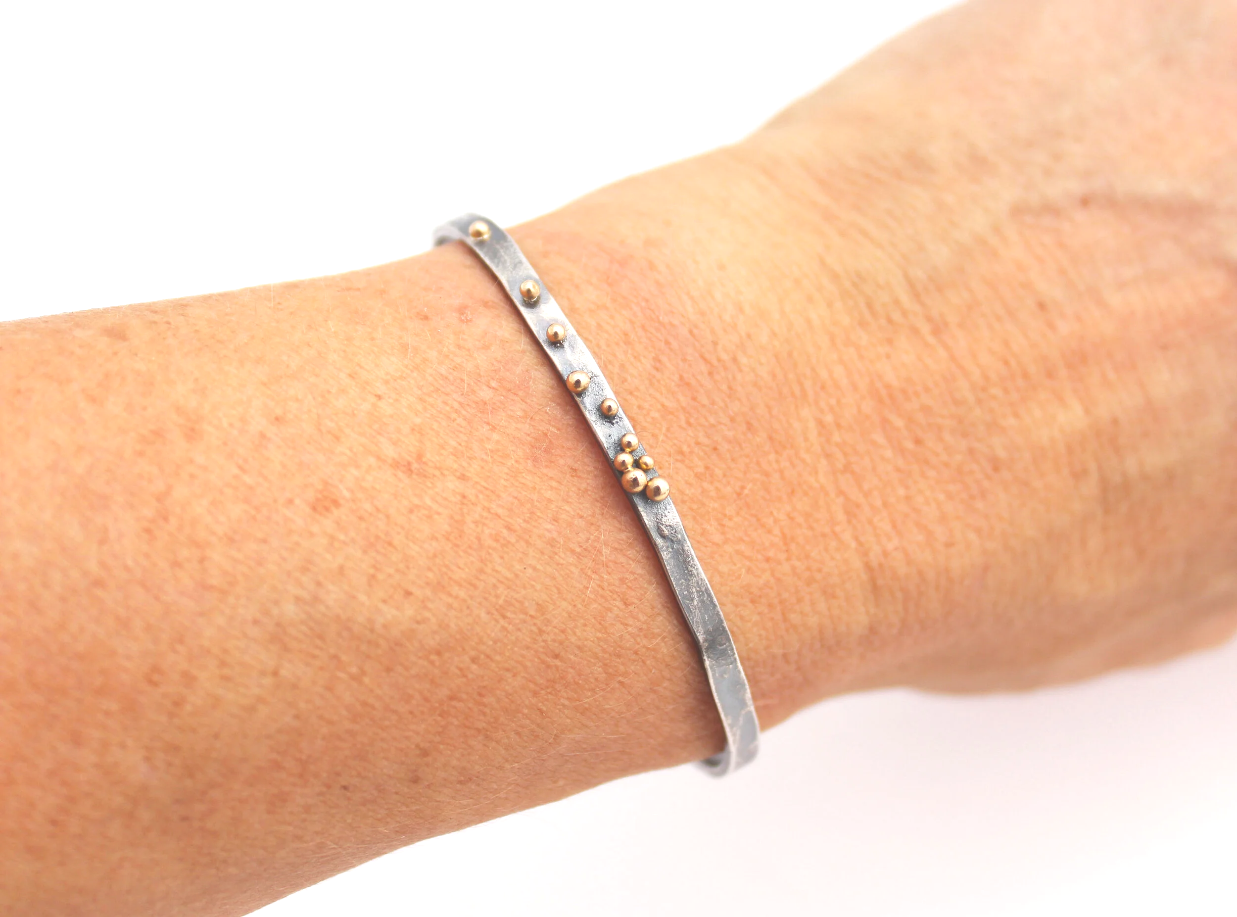 mixed metal cuff bracelet for women