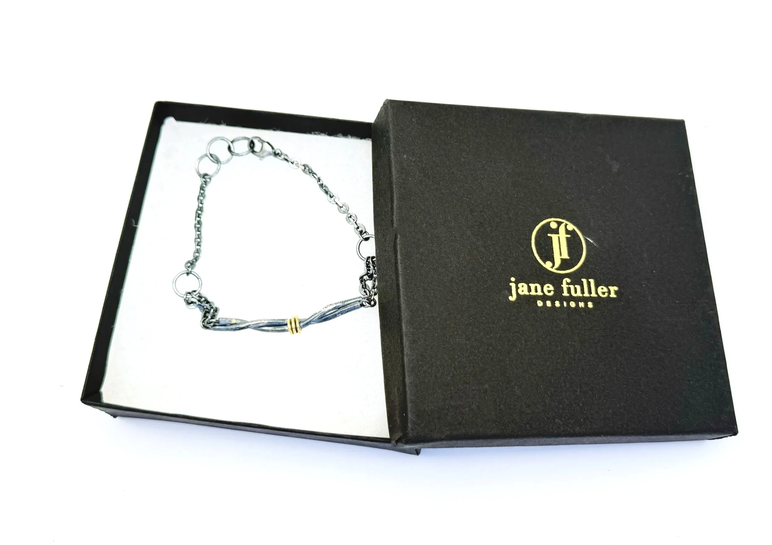 Twist bracelet in a Jane Fuller Designs gift box