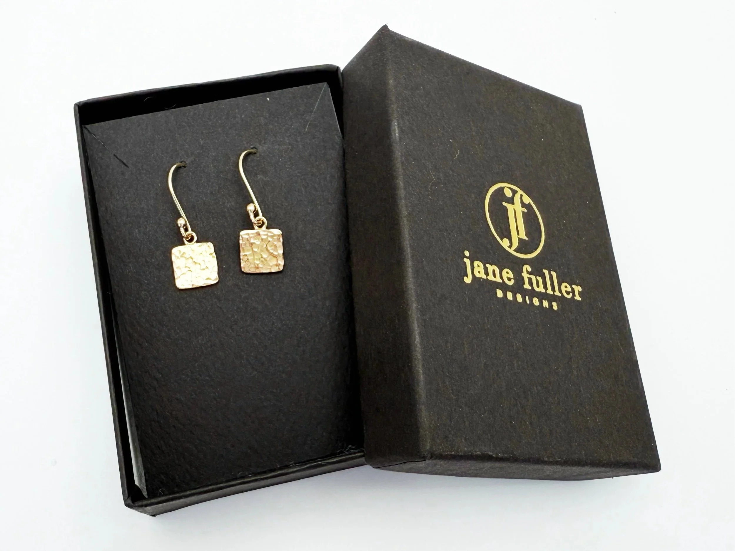 geometric gold earrings 14k solid gold