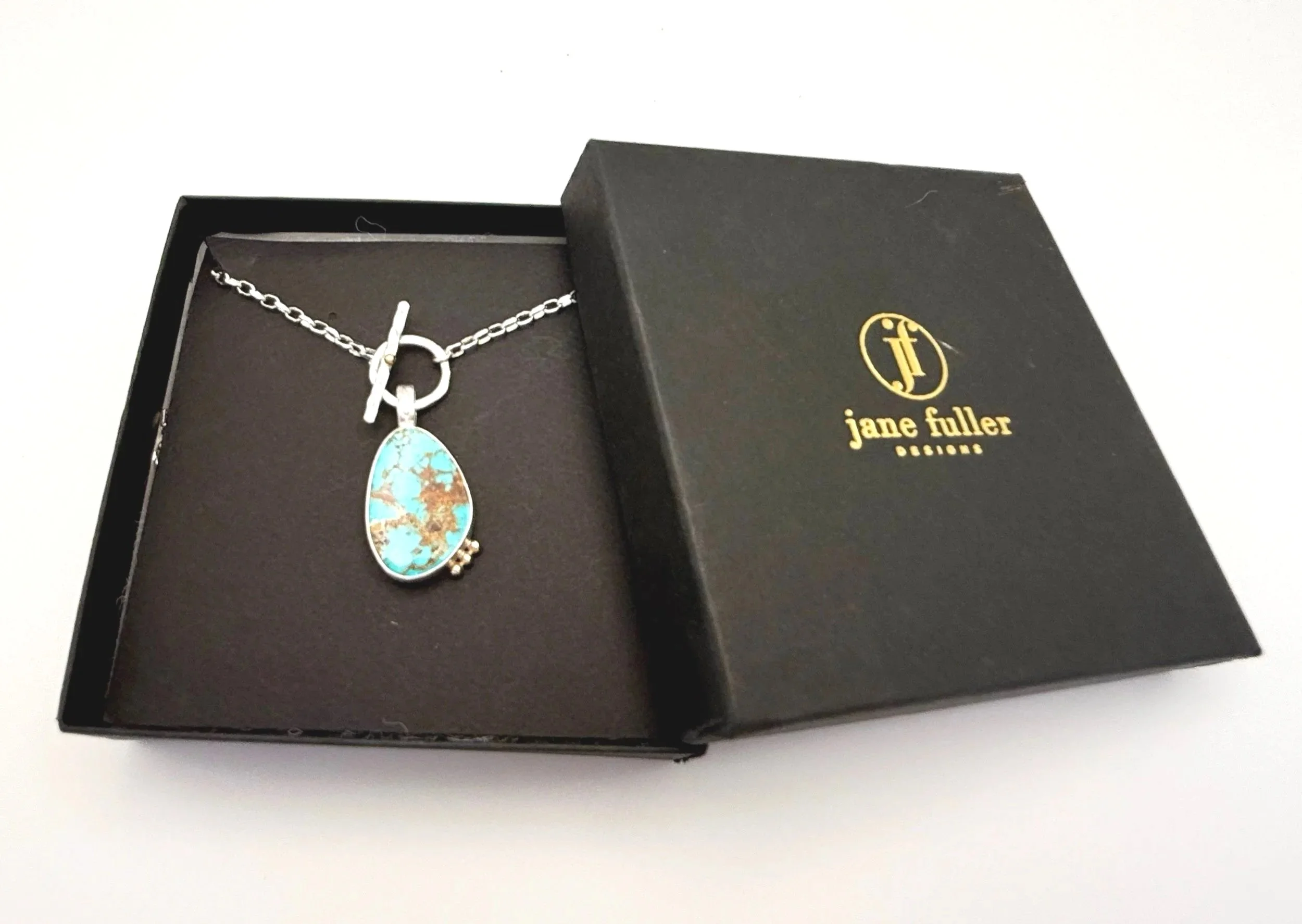 Artisan one of a kind turquoise necklace for December birthday