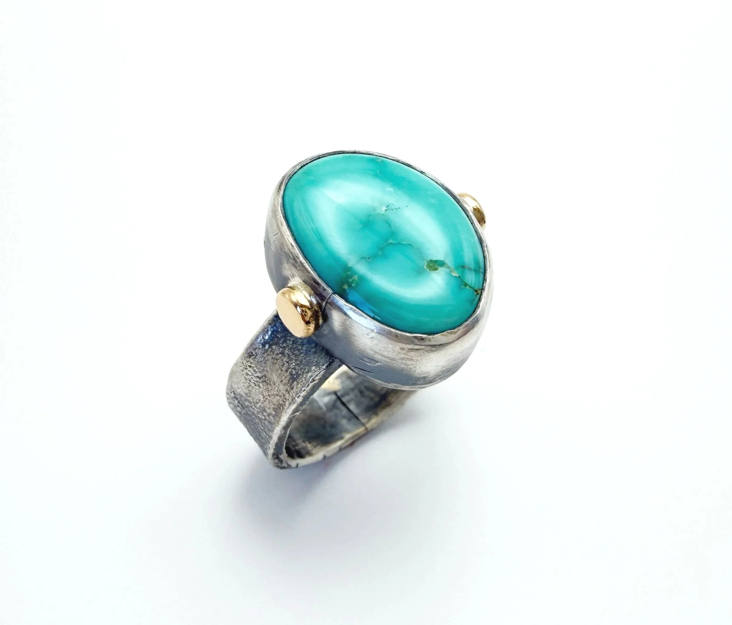 Large Blue Turquoise Statement Ring