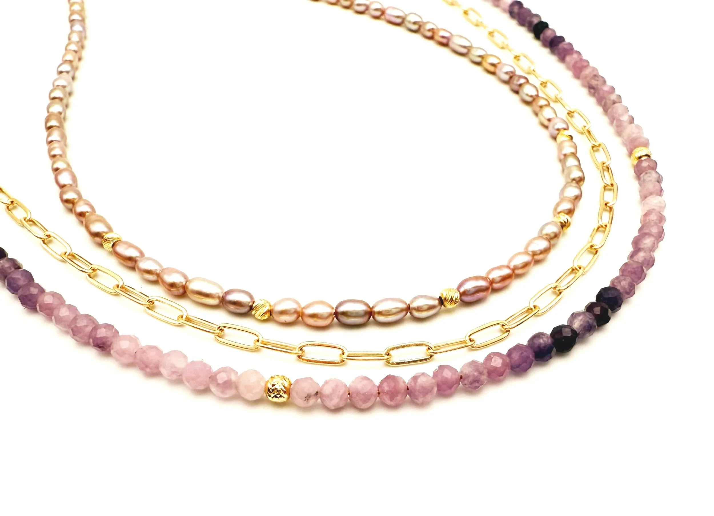 pearl strand layering necklace gift for her