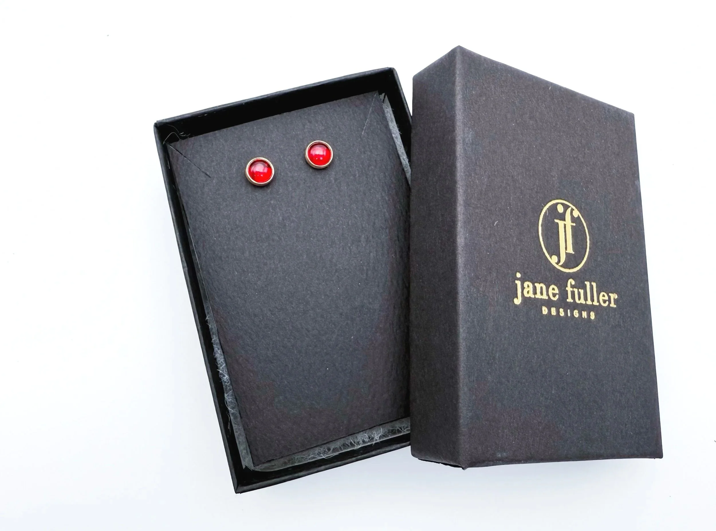 14k solid gold ruby stud earrings gift for her
