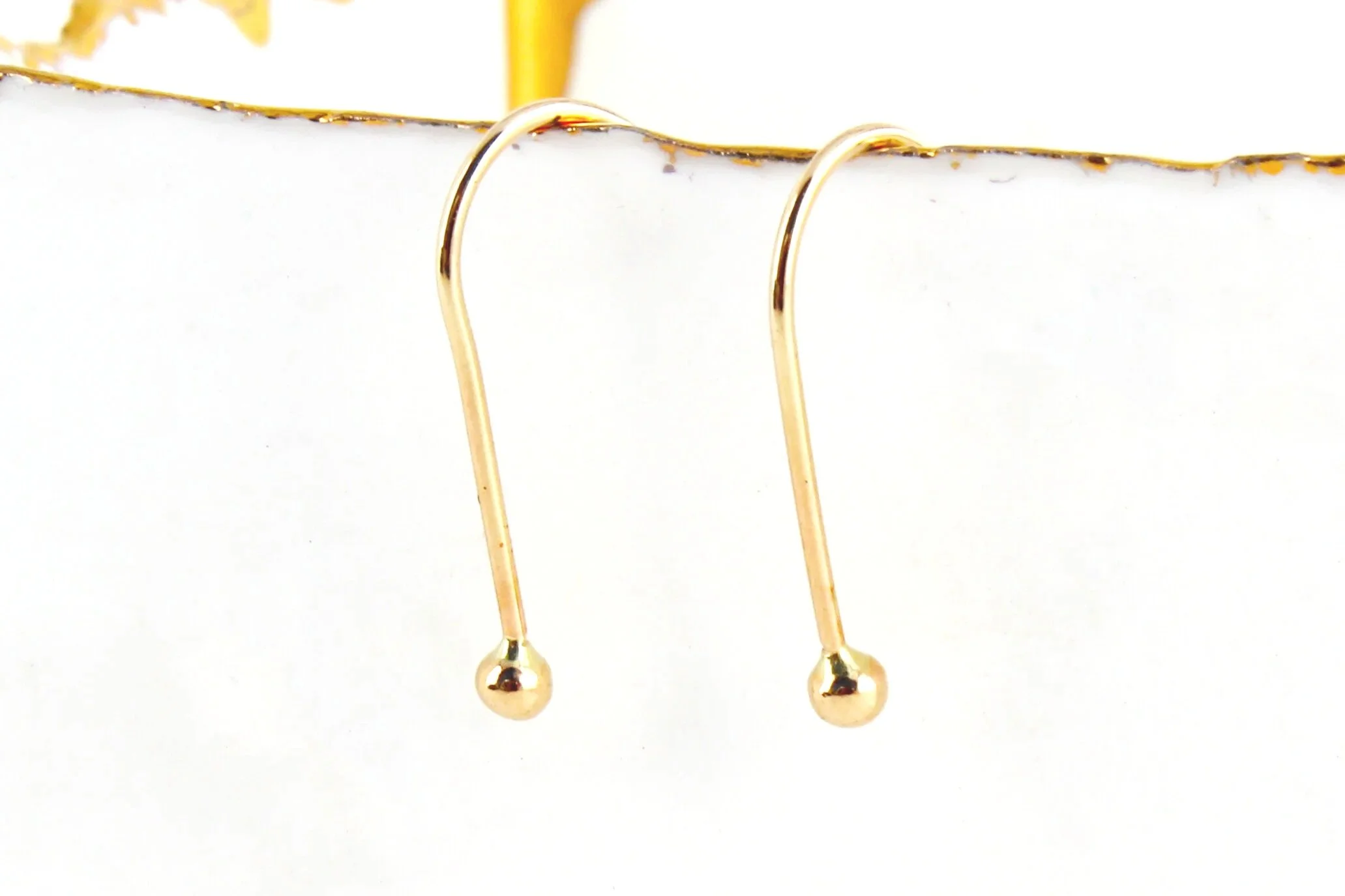 14k gold hook earrings