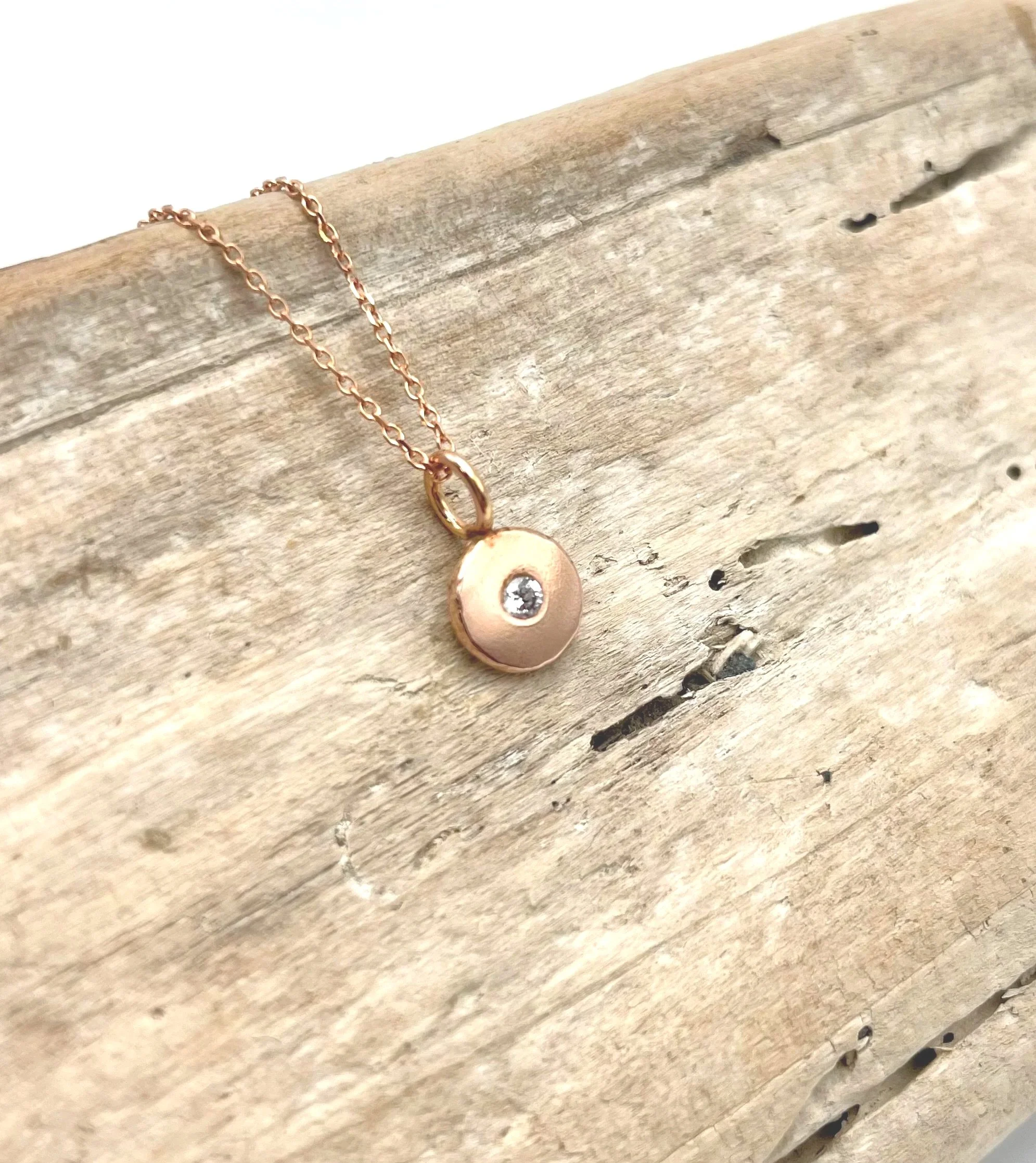 rose gold minimalist necklace 14k