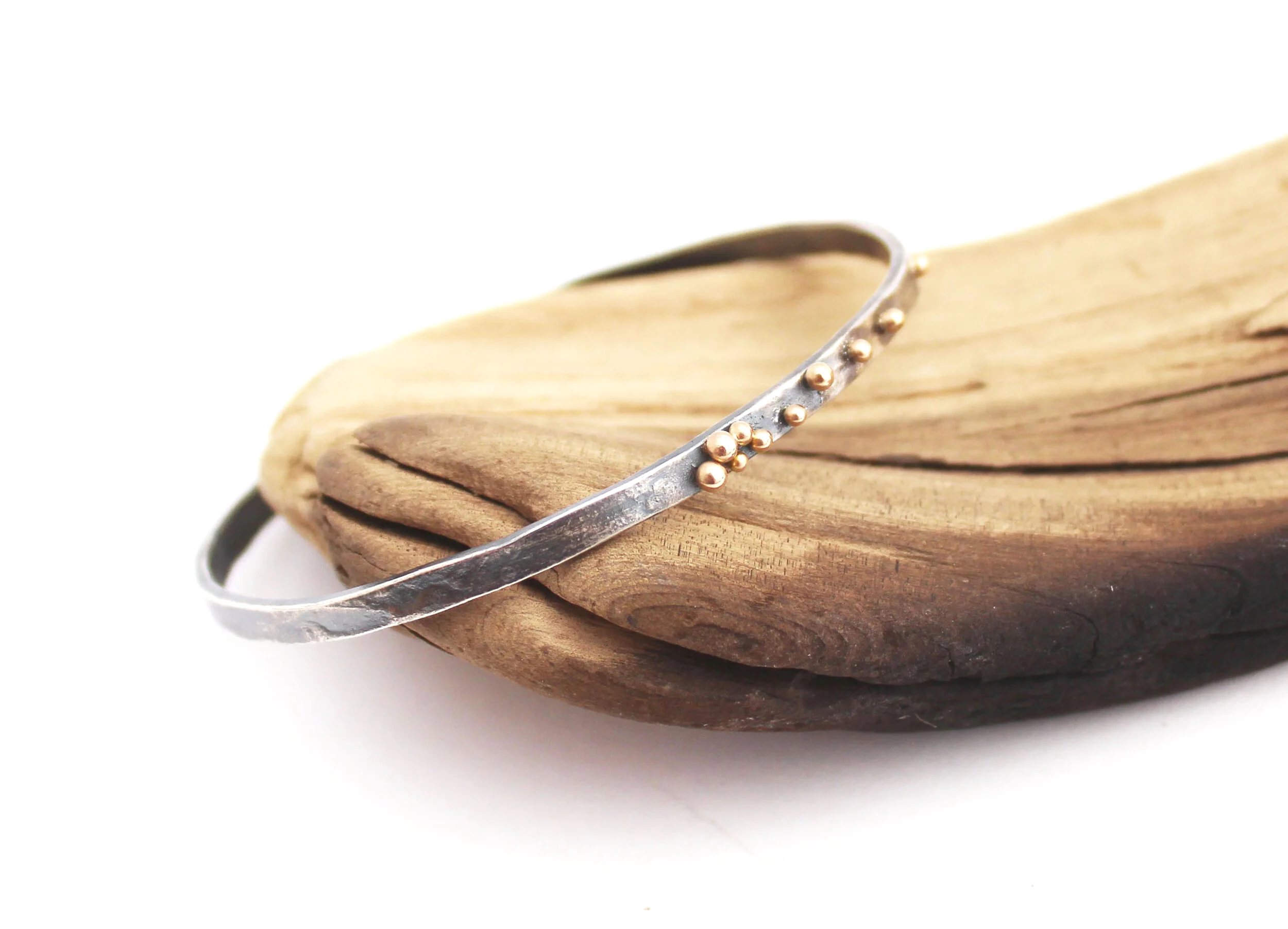 silver and gold cuff bracelet