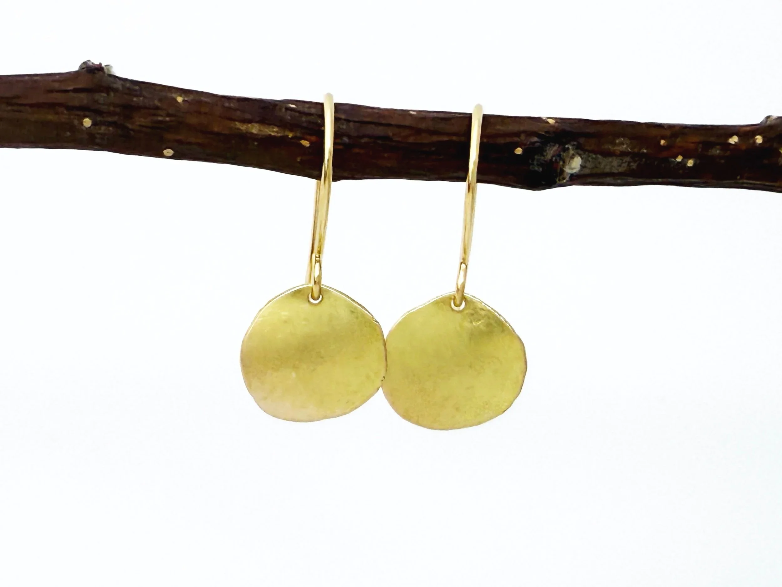 solid 18k gold earrings -gift for her