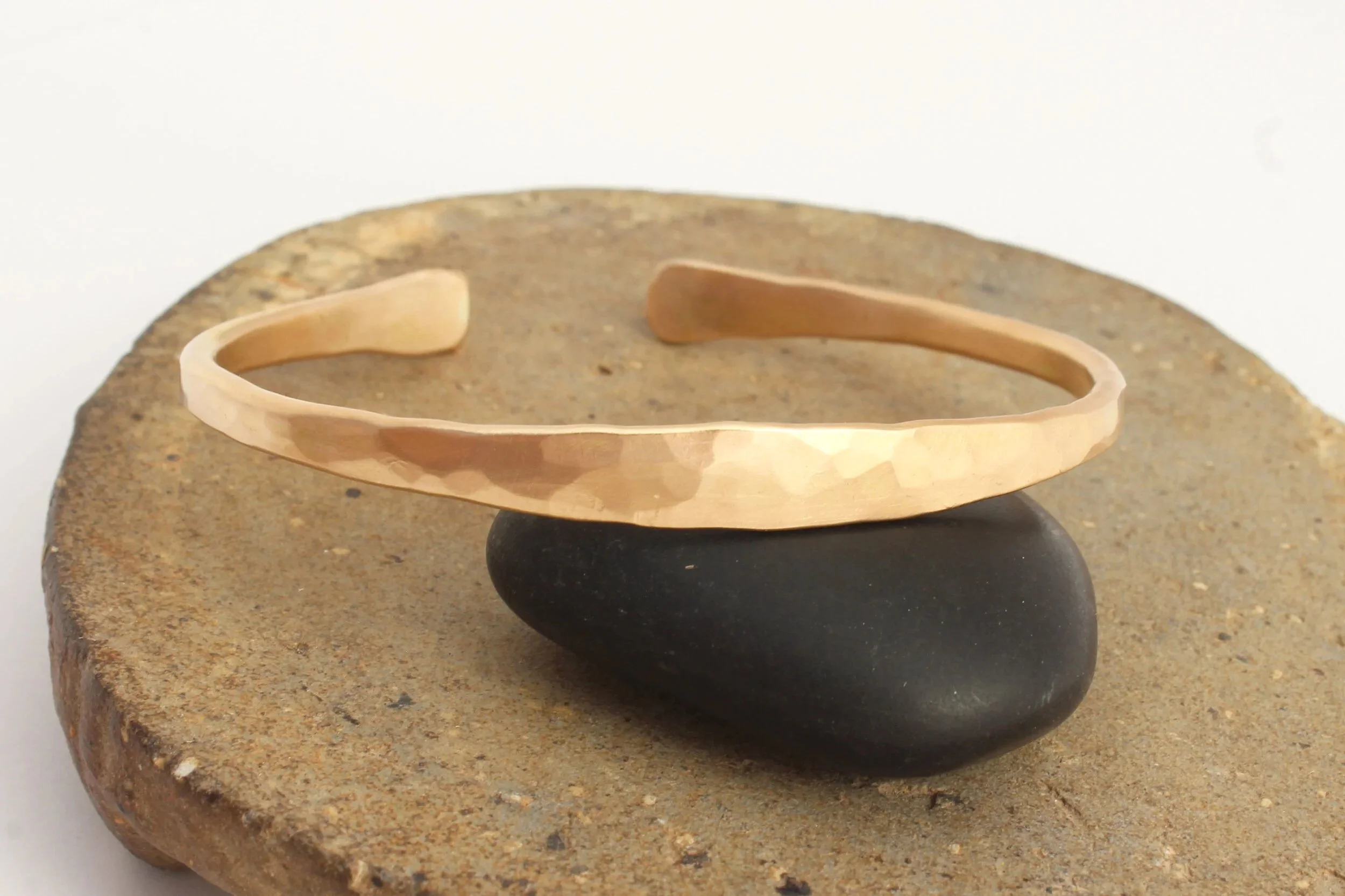 Thick Solid Gold Cuff Bracelet for Men or Women