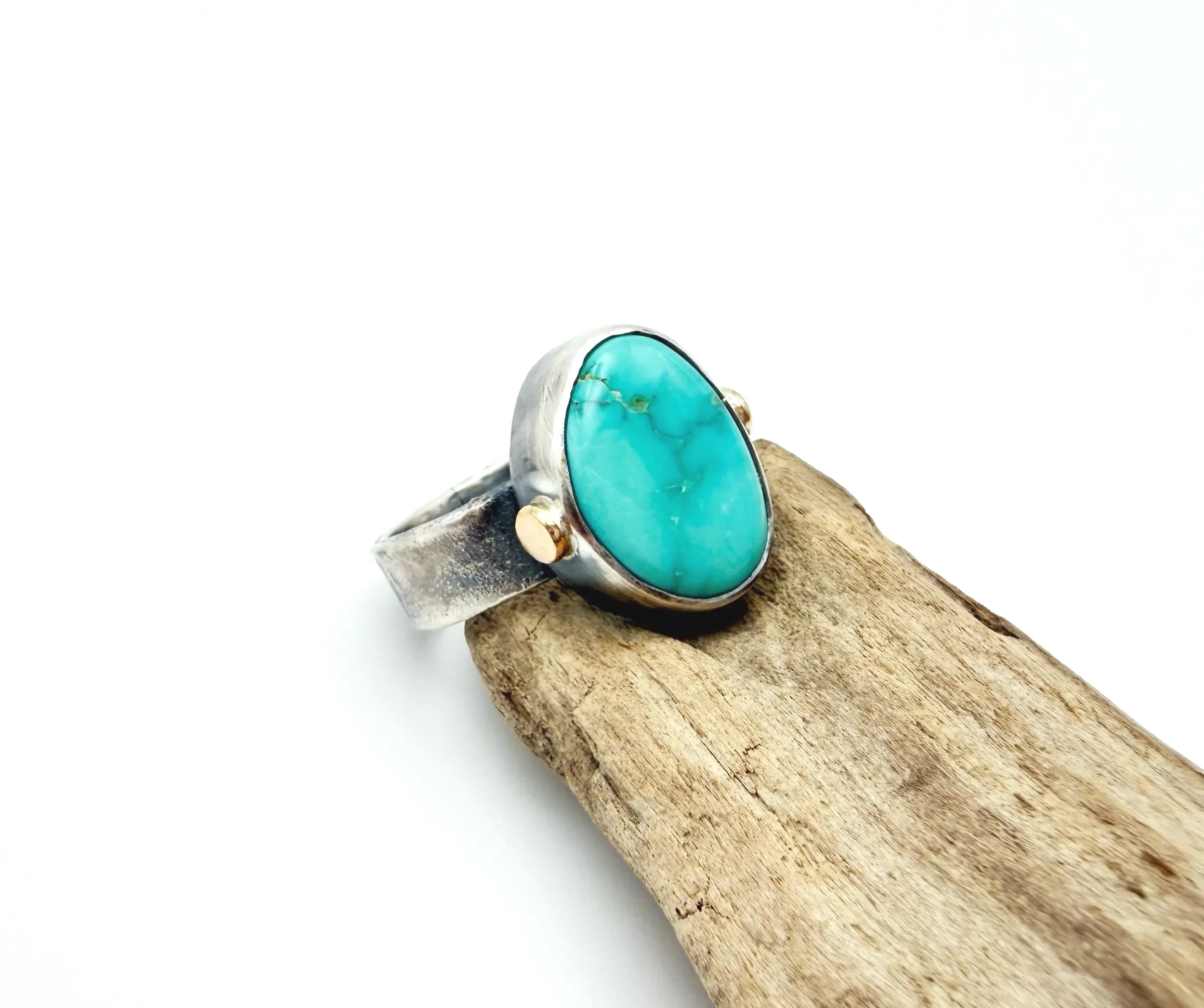 Turquoise Ring One of a Kind, Sterling Silver
