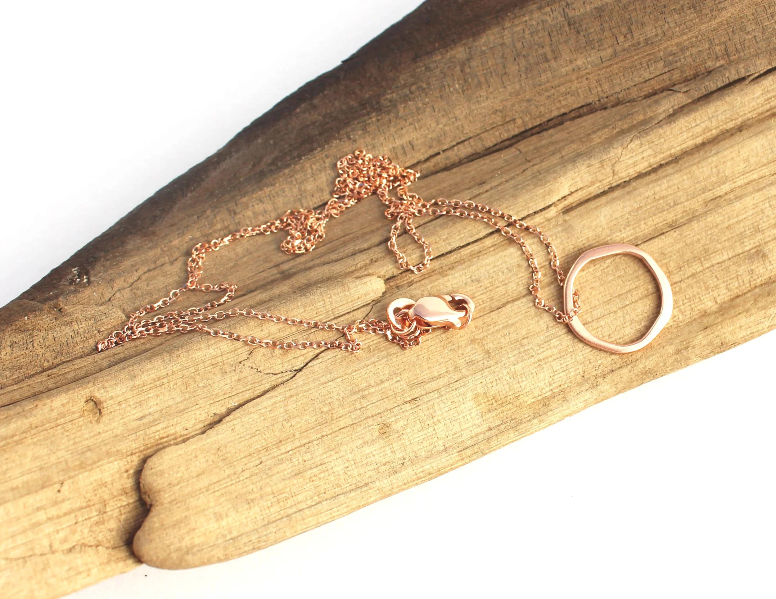 minimalist rose gold necklace 14k