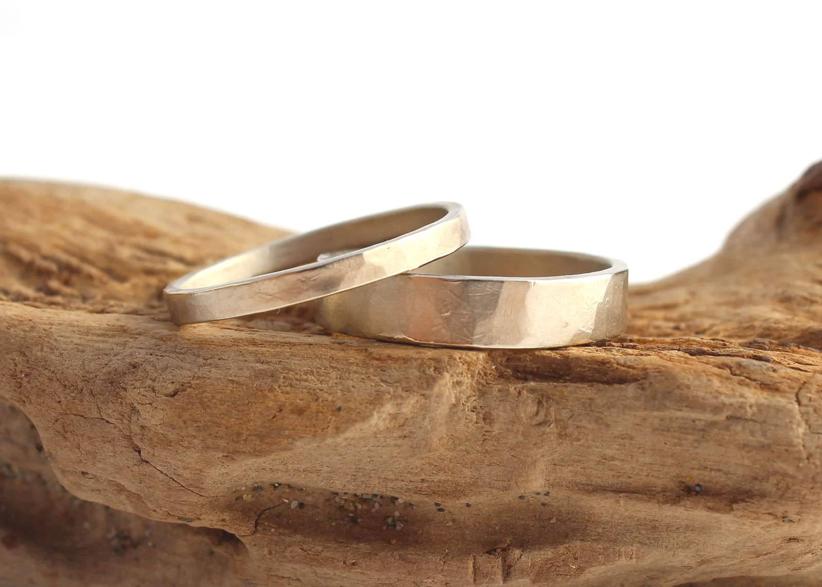 matching his and hers white gold ring 14k
