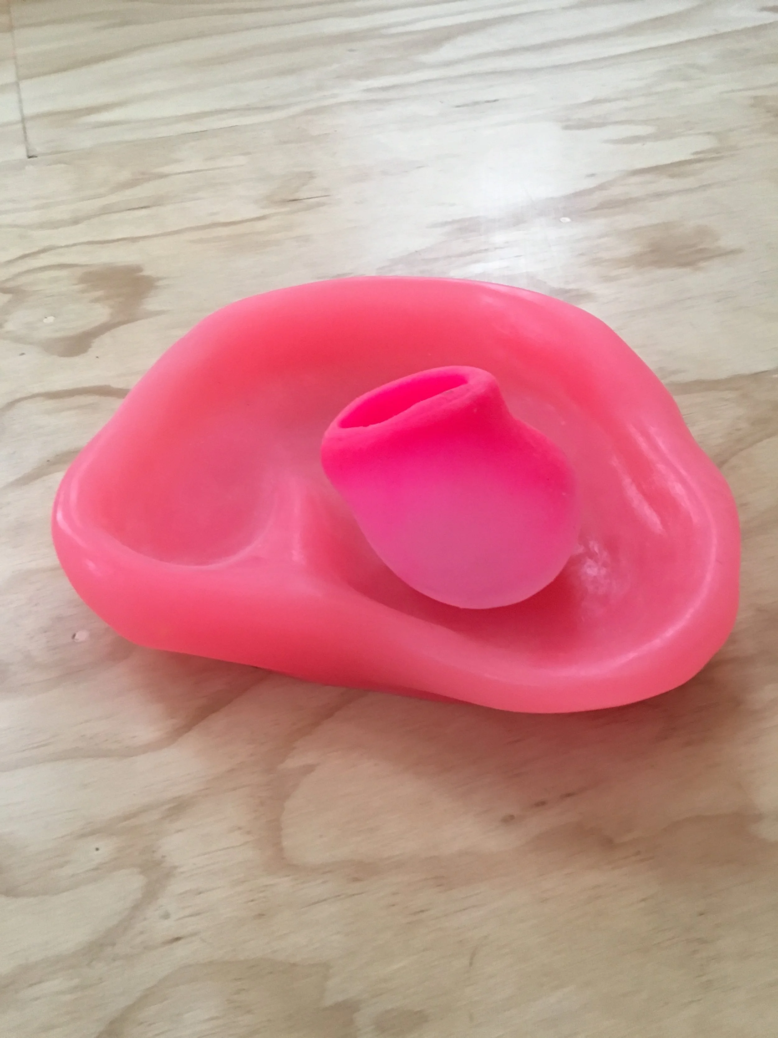 Neon Pink Soft Planter and Tray