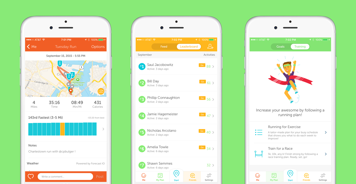 Runkeeper Screens