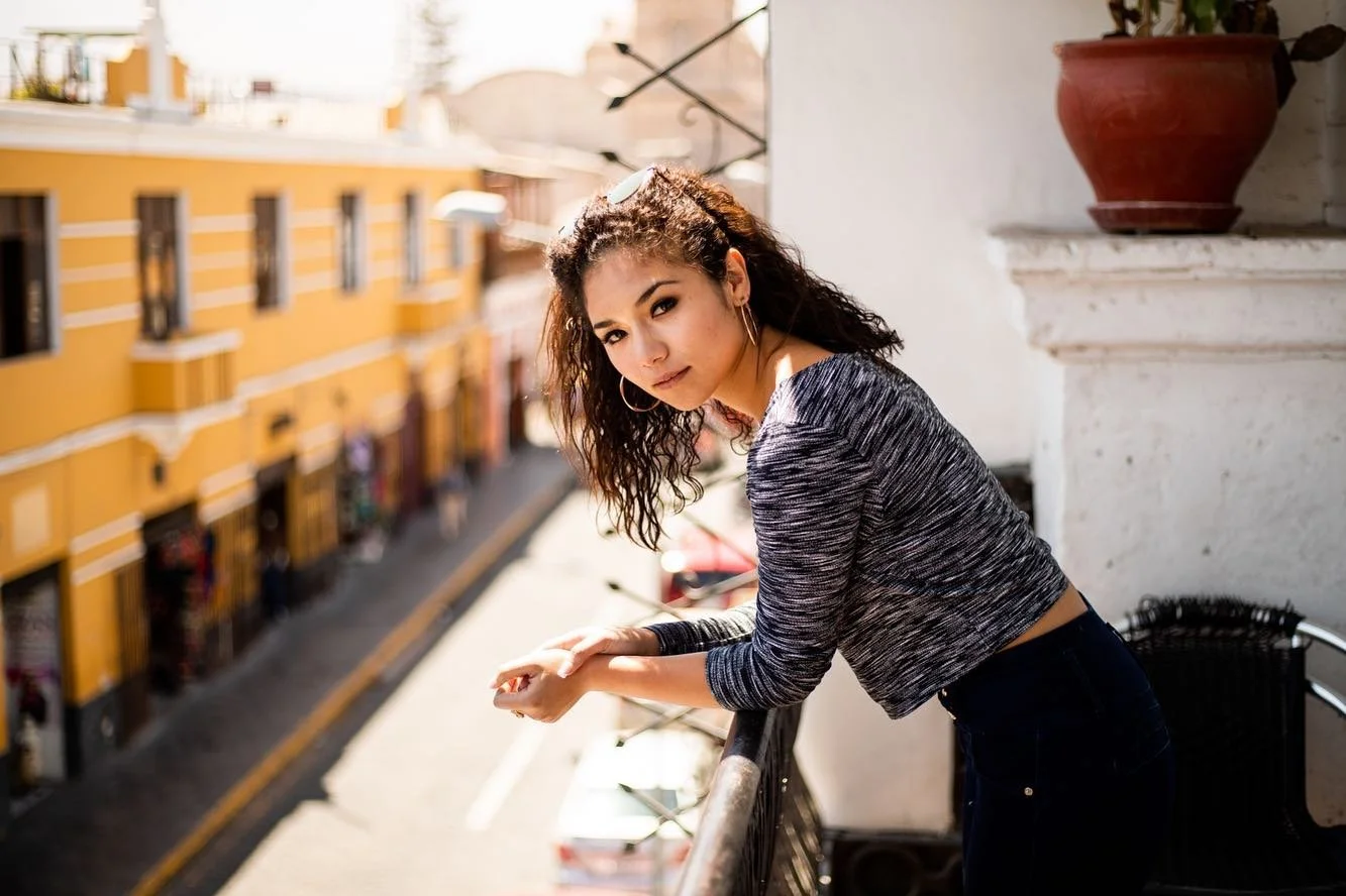 A couple portraits of @valeriabarreda in Arequipa, Peru. We met for a coffee and were hoping to collab on a shoot with her make up artist skills. Although we didn&rsquo;t collab, I was happy to get these portraits of her. Arequipa is perhaps one of t